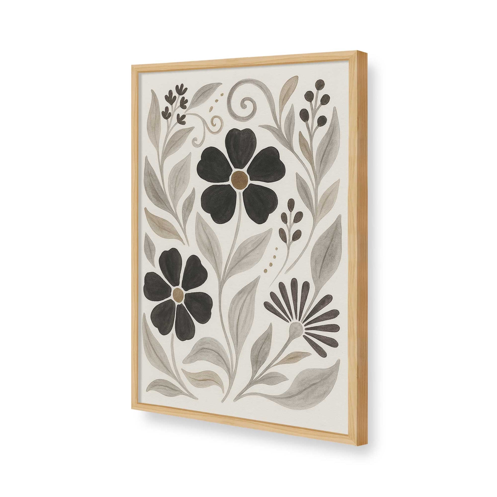 [Color:American Maple], Picture of art in a American Maple frame of the corner