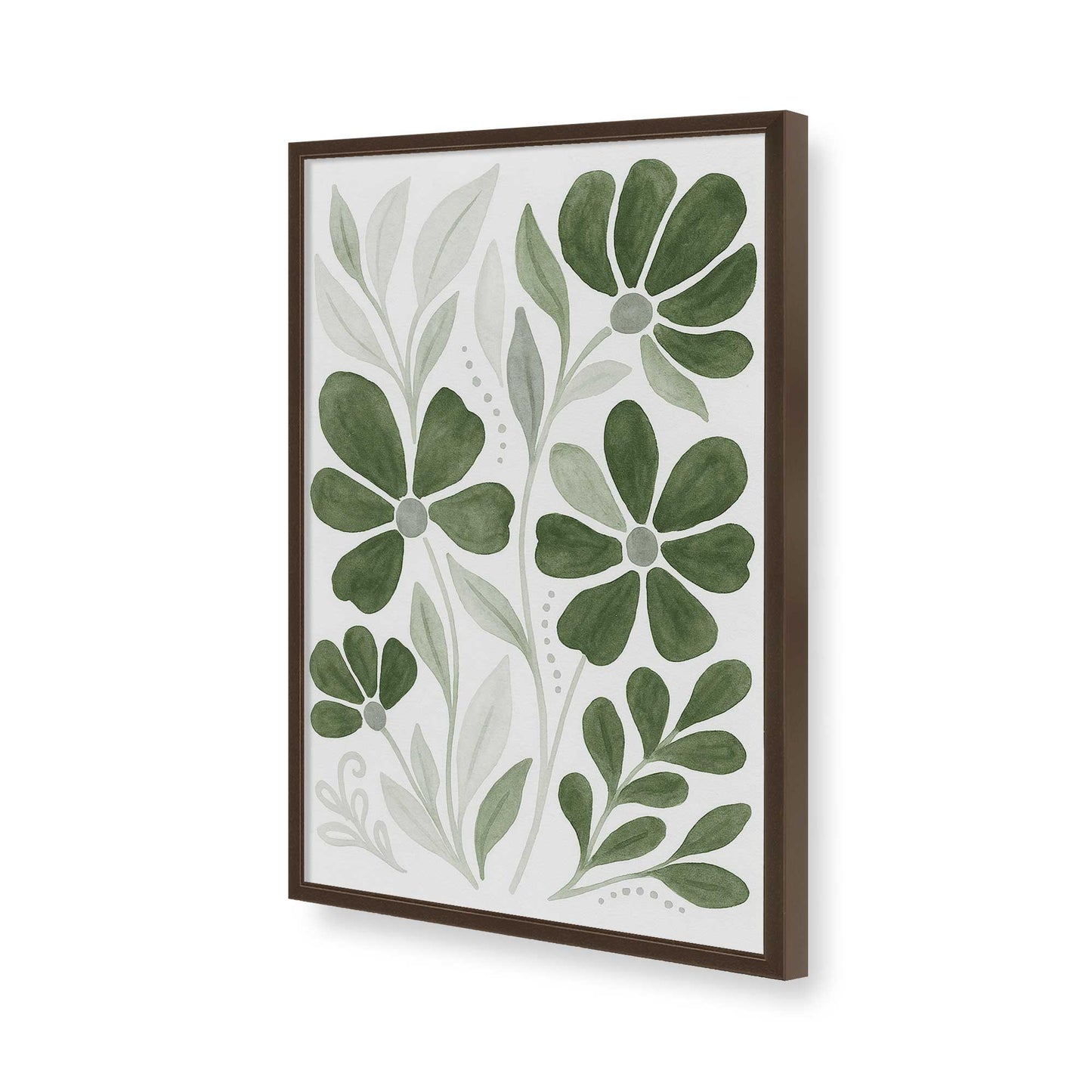 [Color:Brown], Picture of art in a Brown frame of the corner