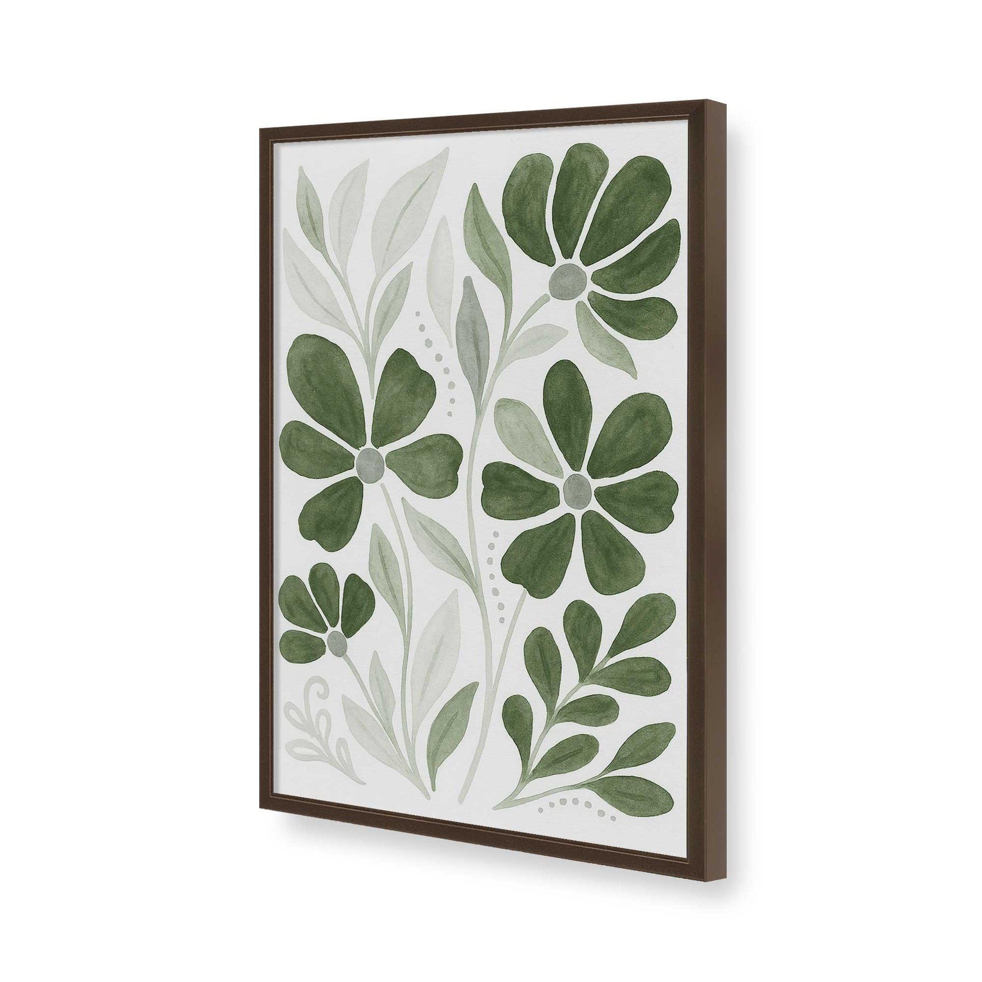 [Color:Brown], Picture of art in a Brown frame of the corner