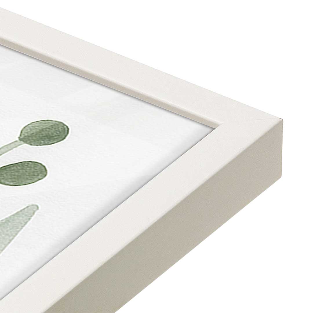 [Color:Opaque White], Picture of art in a Opaque White frame at an angle