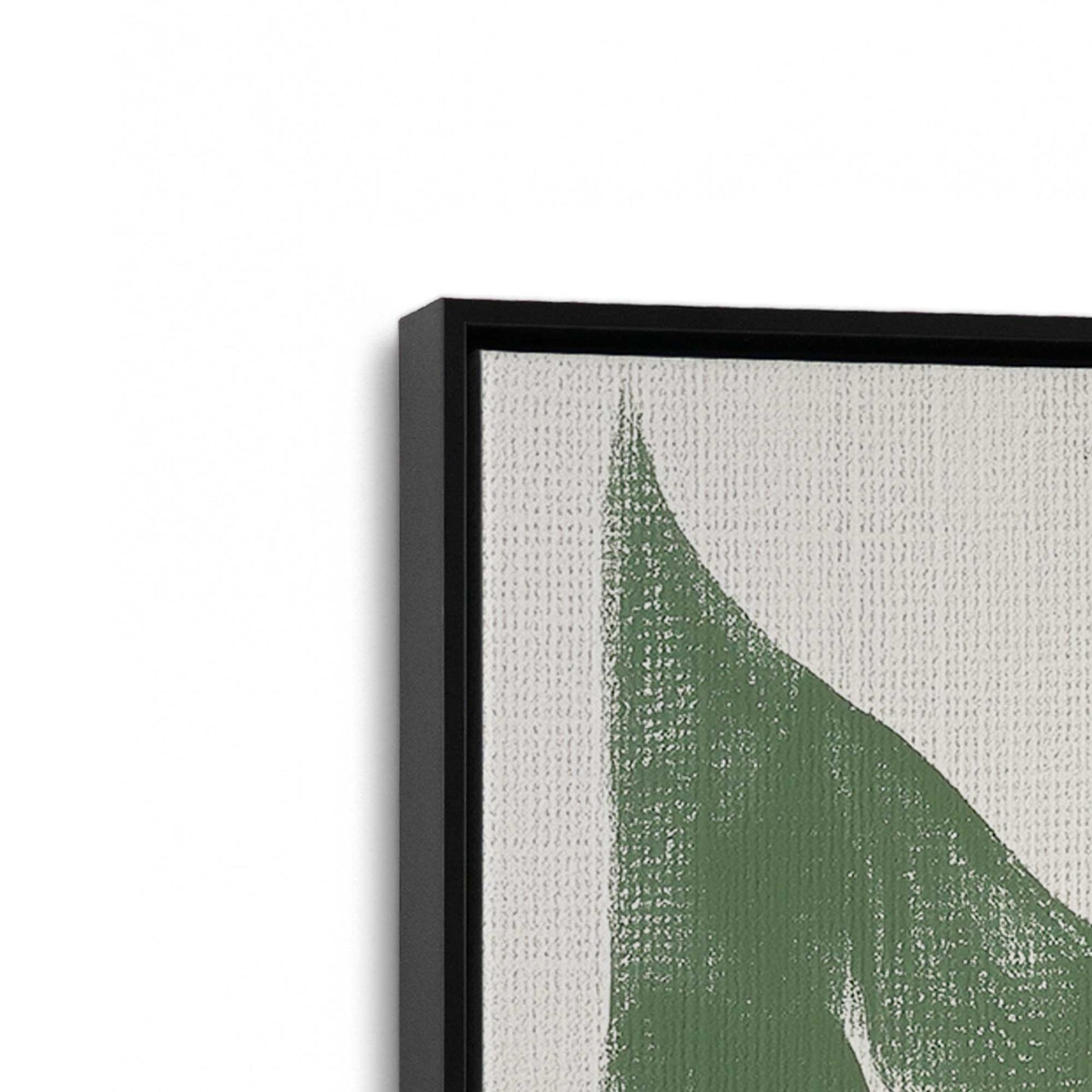 [Color:Satin Black], Picture of art in a Satin Black frame at an angle