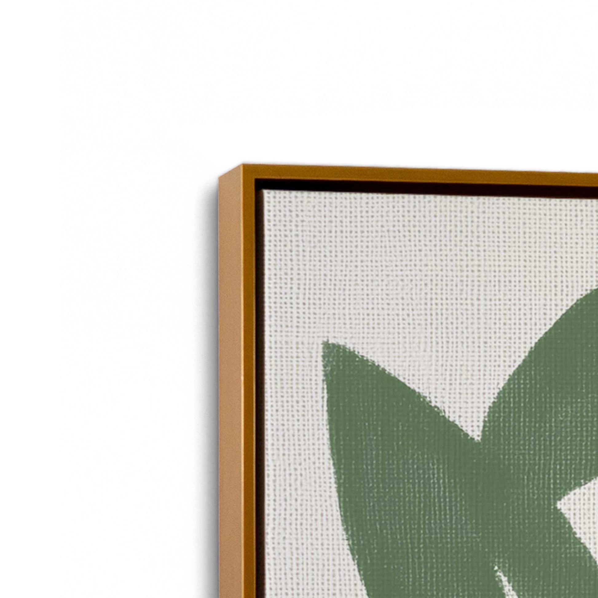 [Color:Polished Gold], Picture of art in a Polished Gold frame at an angle
