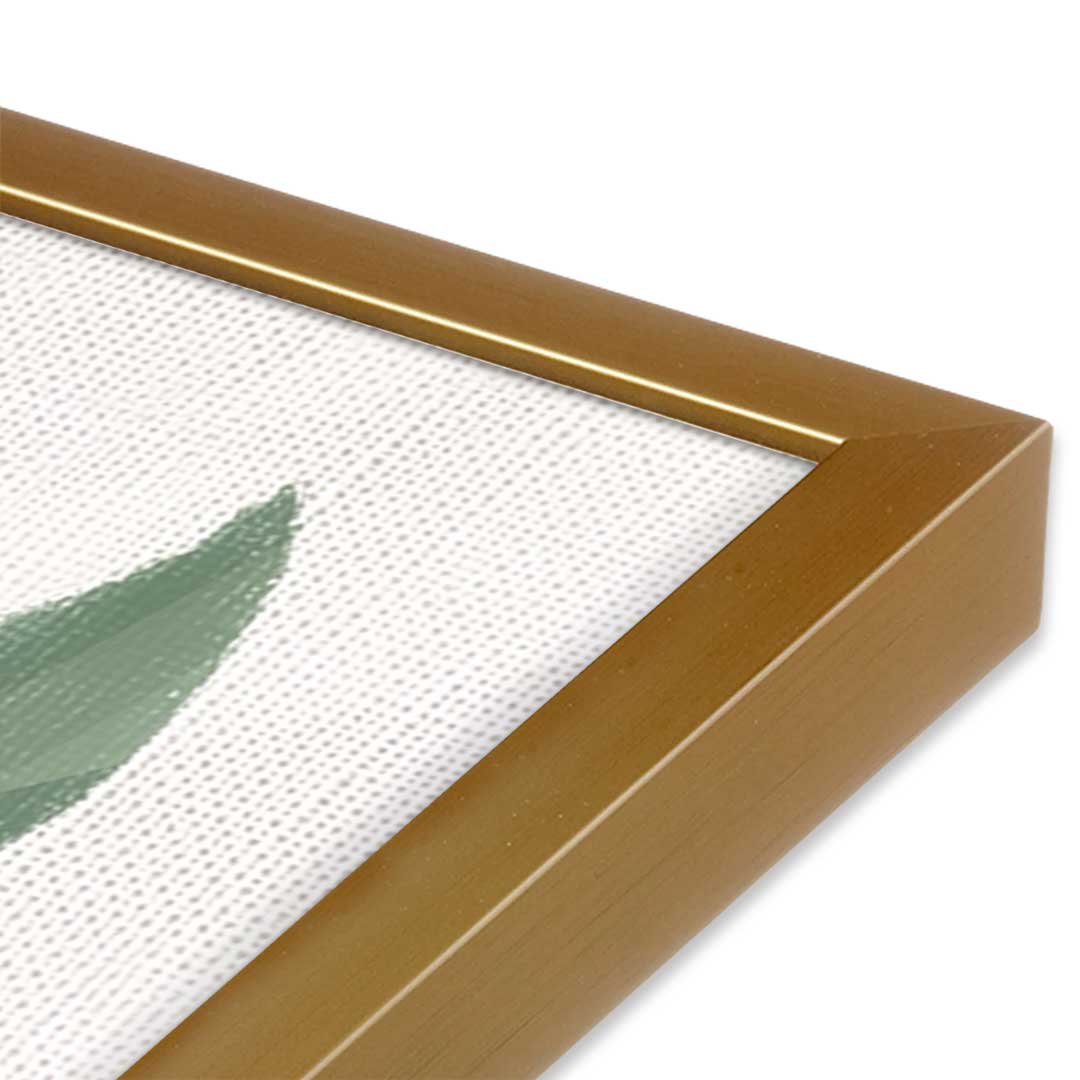 [Color:Polished Gold], Picture of art in a Polished Gold frame at an angle