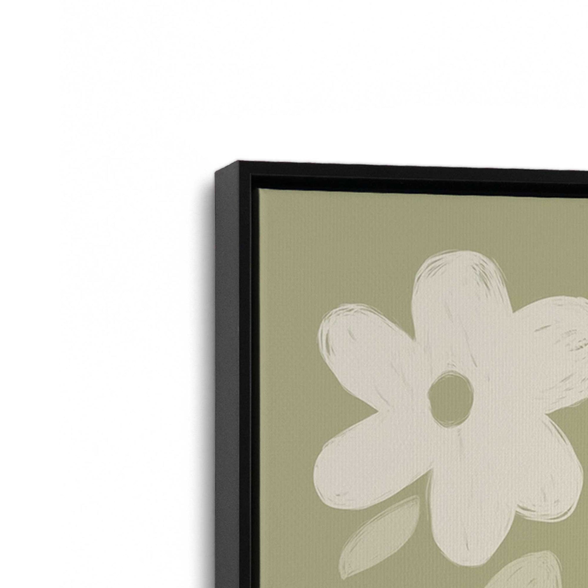 [Color:Satin Black], Picture of art in a Satin Black frame at an angle