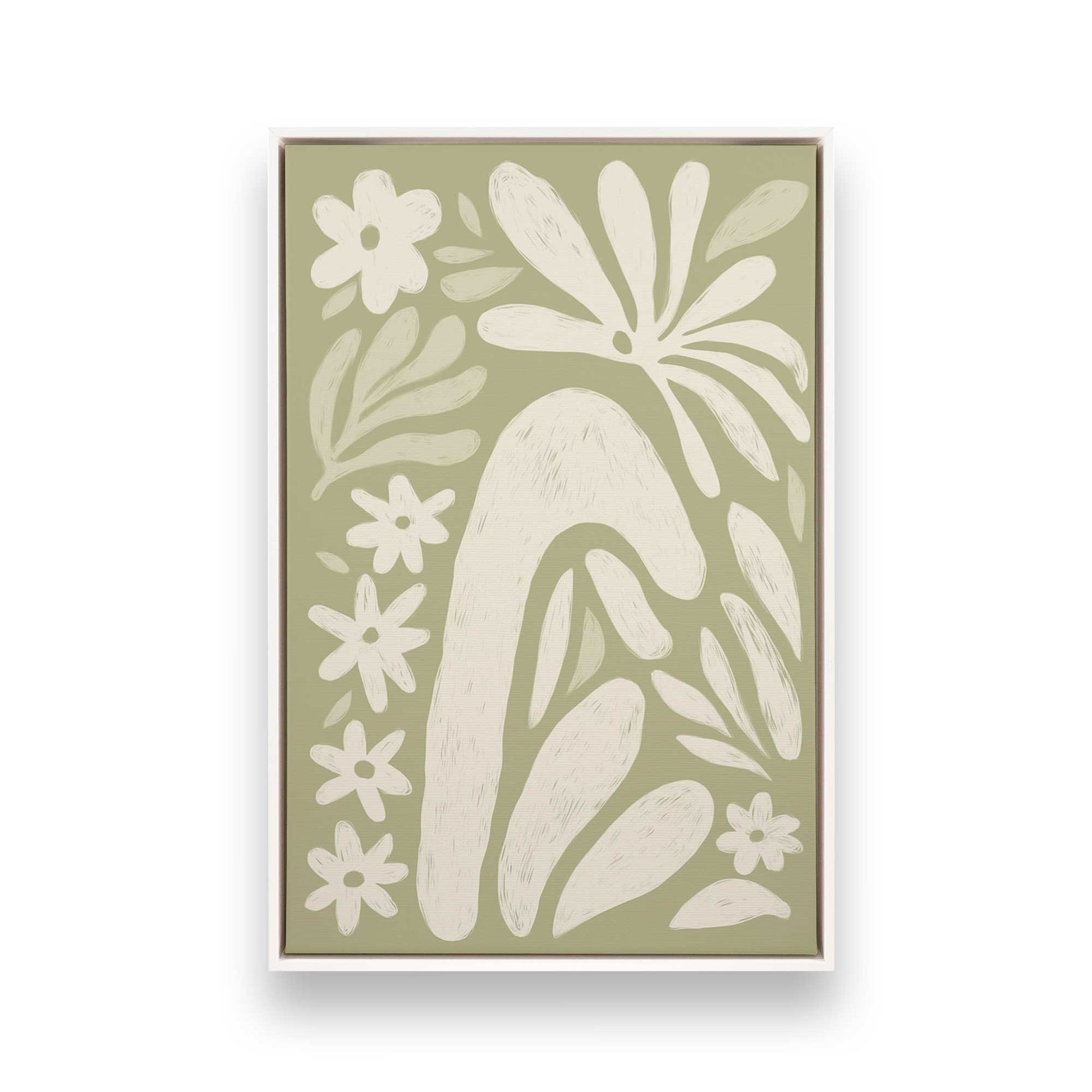 [Color:Opaque White], Picture of art in a White frame