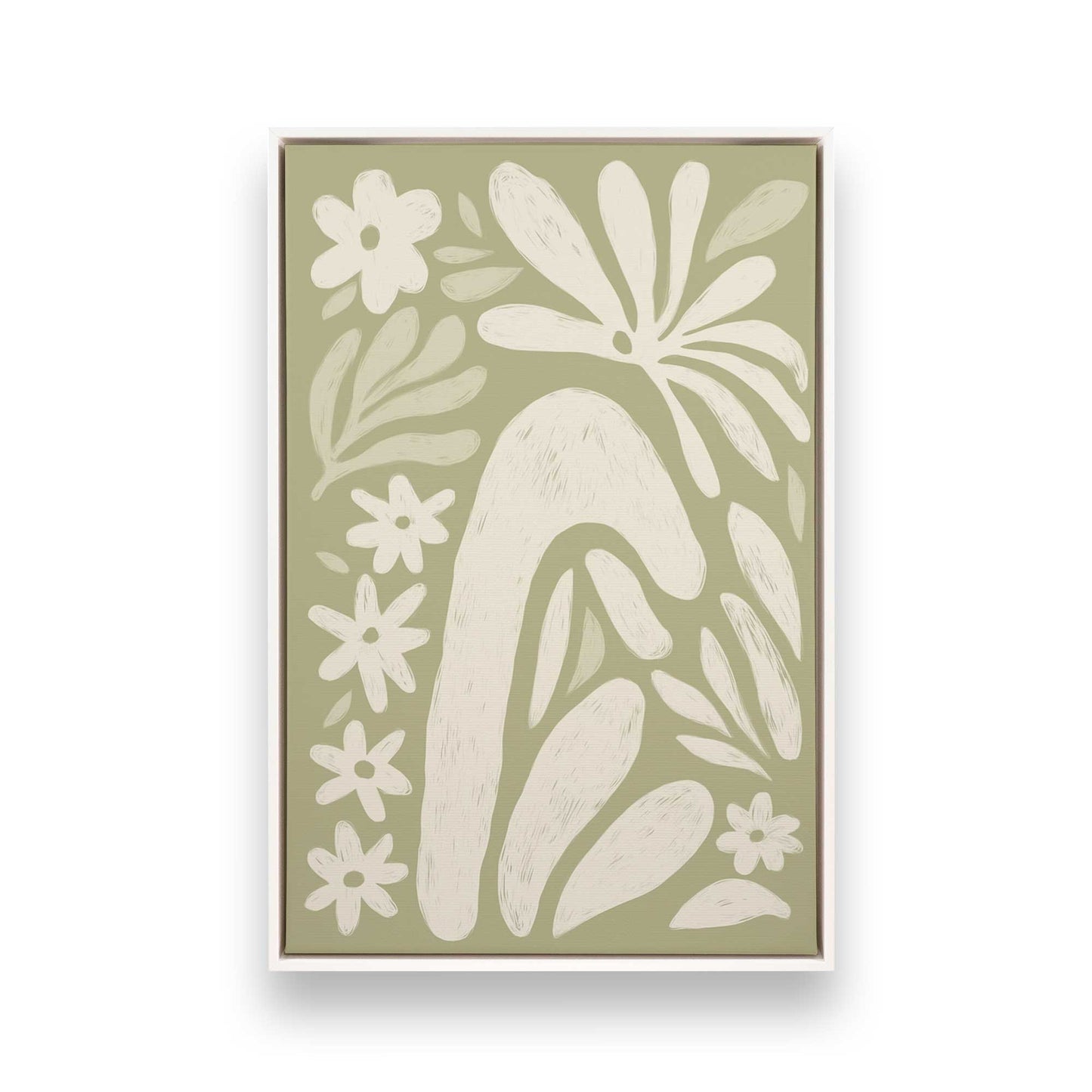 [Color:Opaque White], Picture of art in a White frame