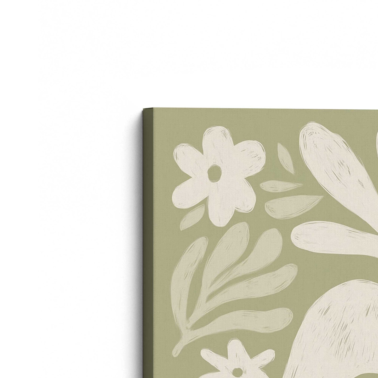 [Color:Stretched Canvas], Picture of the corner of the art