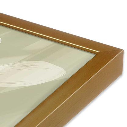 [Color:Polished Gold], Picture of art in a Polished Gold frame at an angle