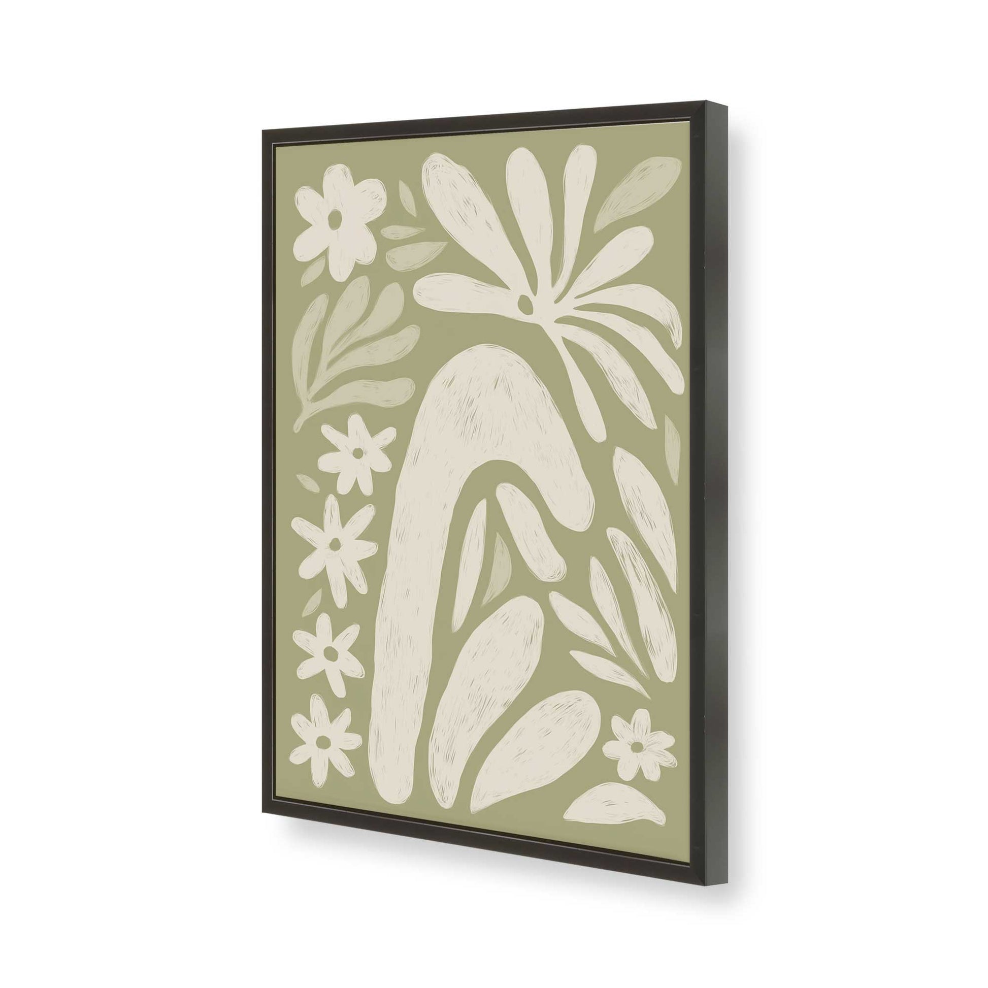 [Color:Satin Black], Picture of art in a Satin Black frame of the corner