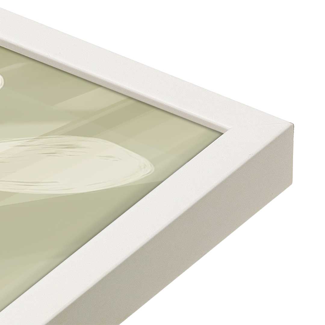 [Color:Opaque White], Picture of art in a Opaque White frame at an angle