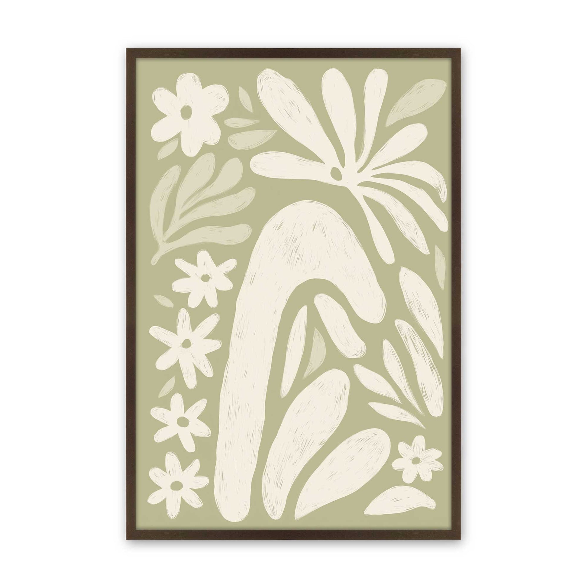 [Color:Brown], Picture of art in a Brown frame