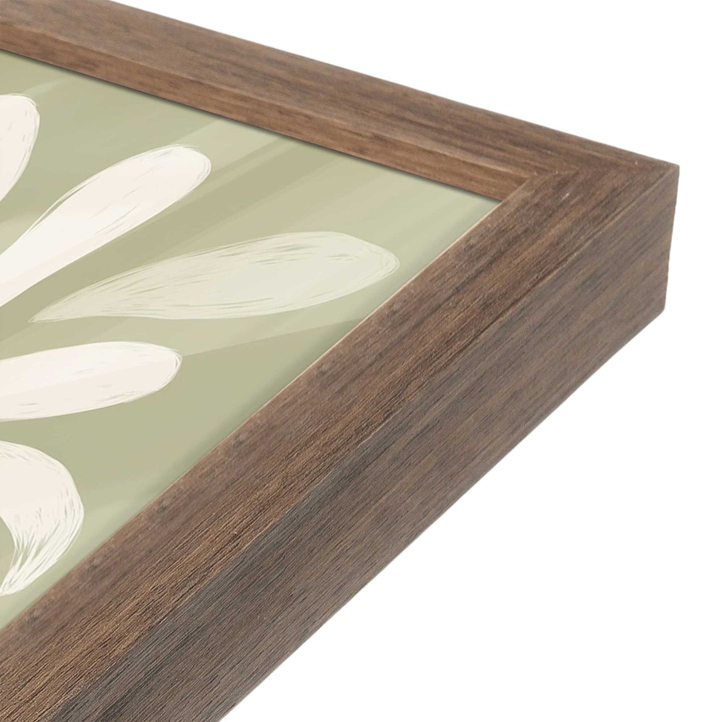 [Color:Walnut], Picture of art in a Walnut frame at an angle