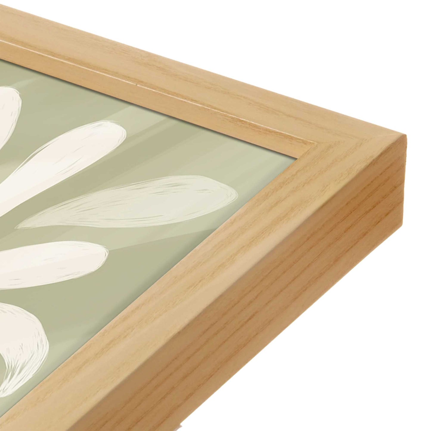 [Color:American Maple], Picture of art in a American Maple frame at an angle