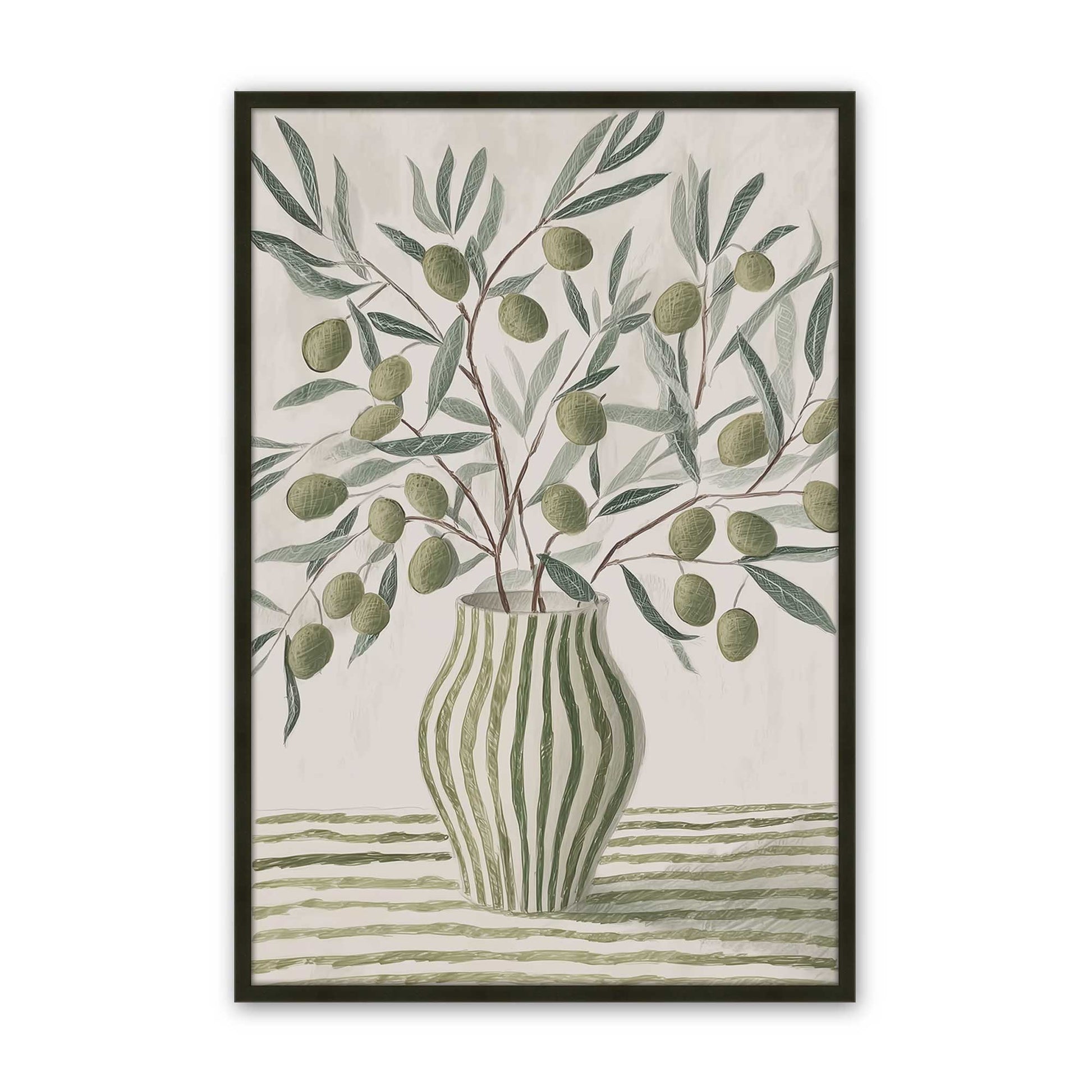[Color:Satin Black], Picture of art in a Satin Black frame
