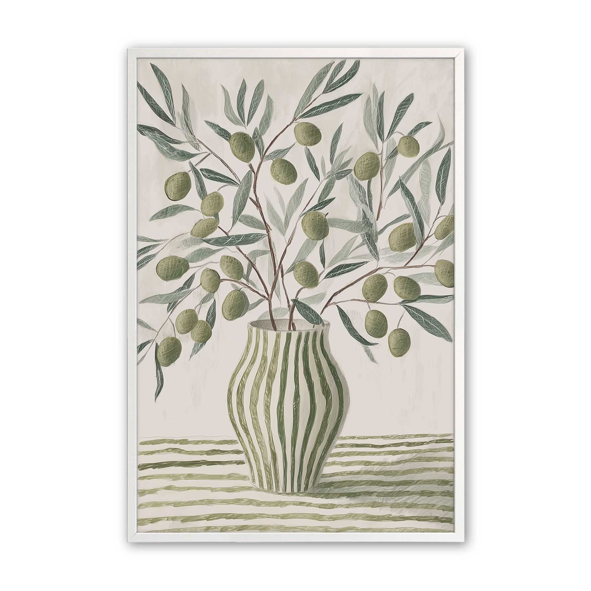 [Color:Opaque White], Picture of art in a Opaque White frame