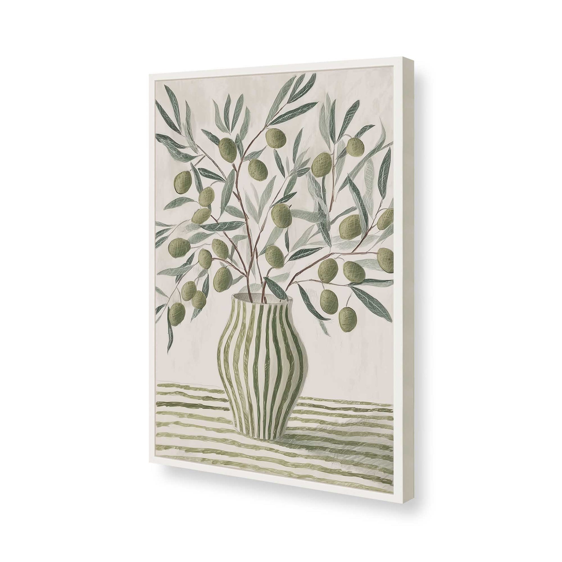 [Color:Opaque White], Picture of art in a Opaque White frame of the corner
