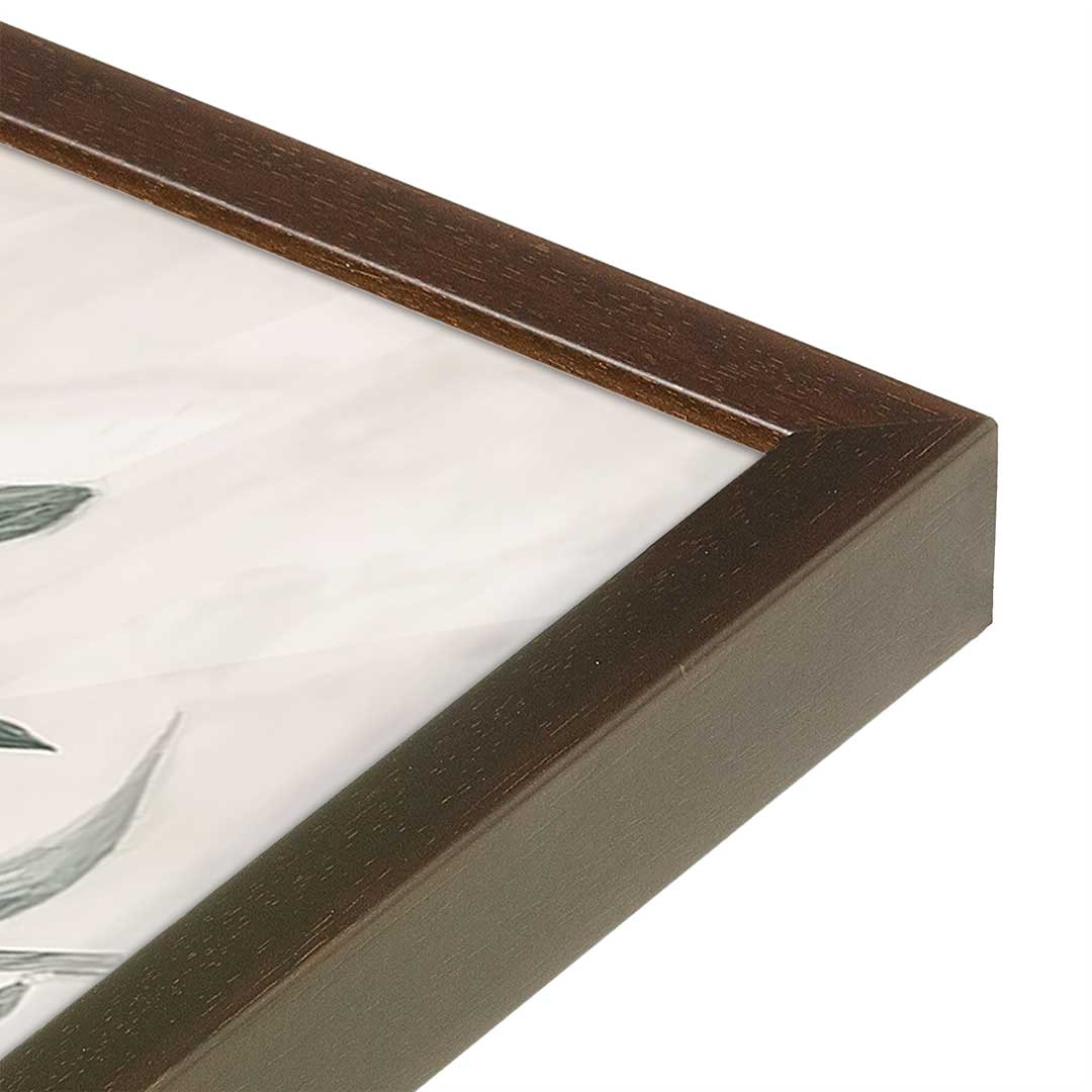 [Color:Brown], Picture of art in a Brown frame at an angle