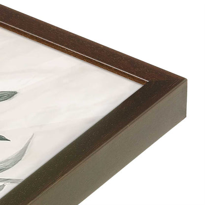 [Color:Brown], Picture of art in a Brown frame at an angle