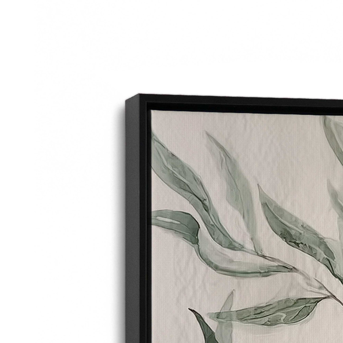 [Color:Satin Black], Picture of art in a Satin Black frame at an angle