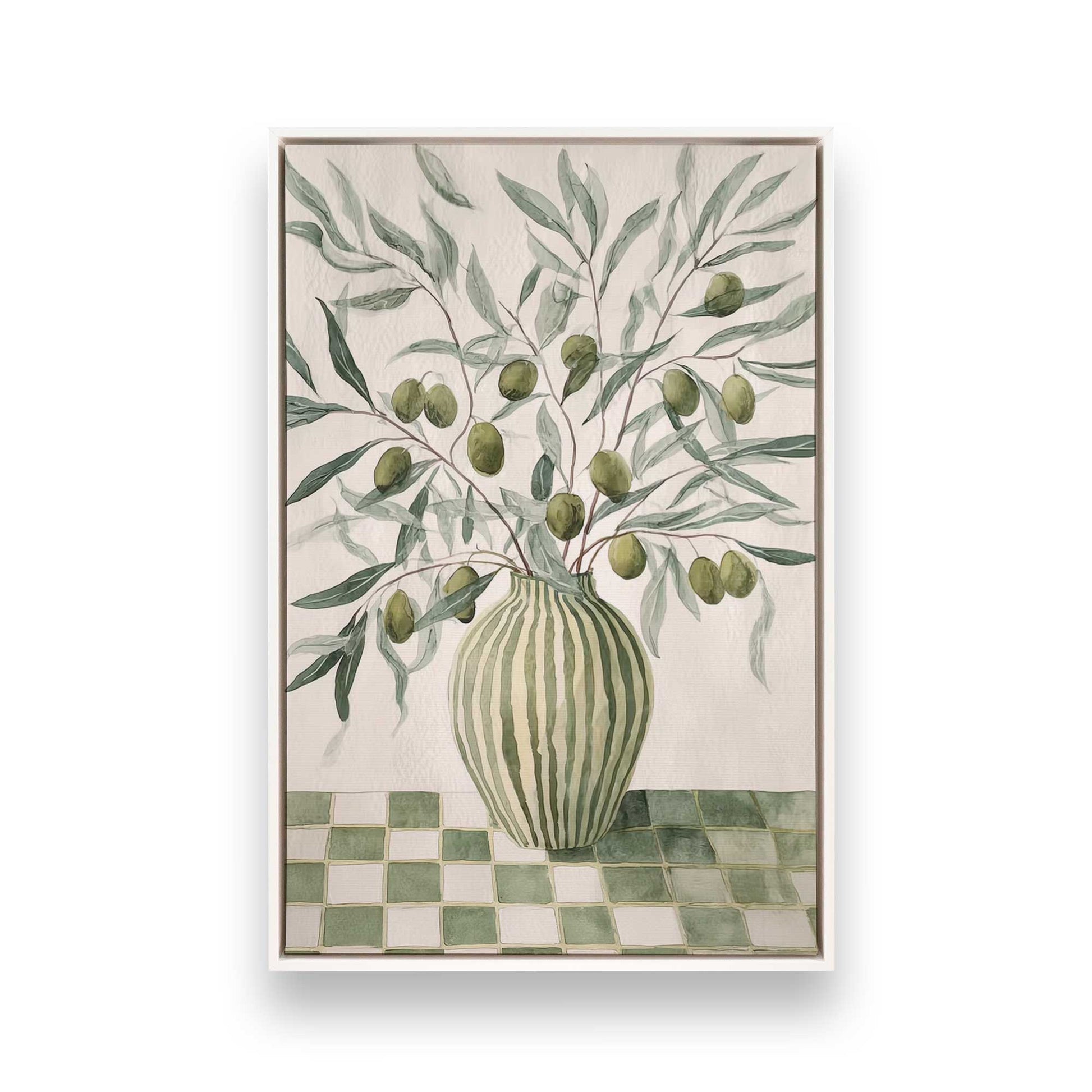 [Color:Opaque White], Picture of art in a White frame