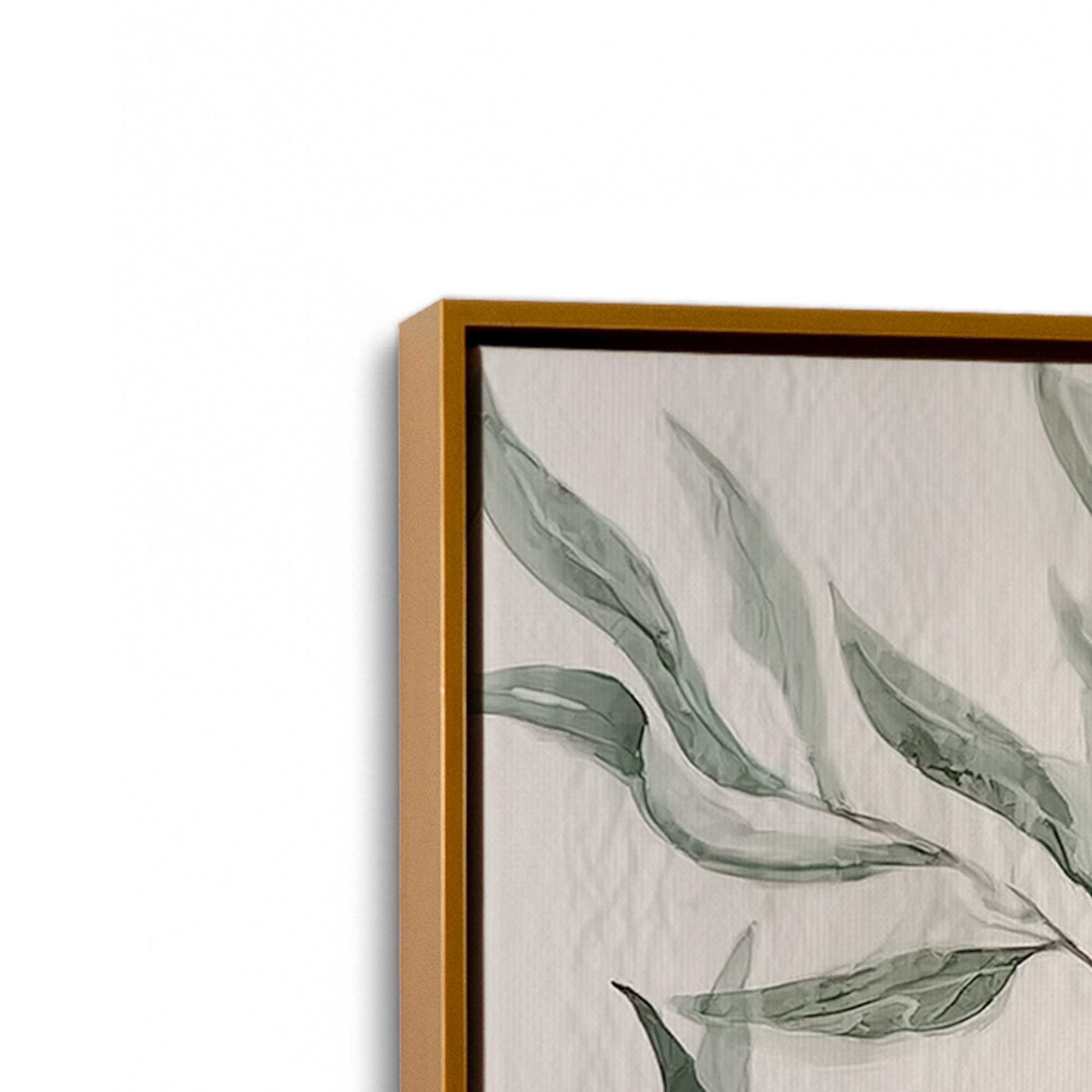 [Color:Polished Gold], Picture of art in a Polished Gold frame at an angle