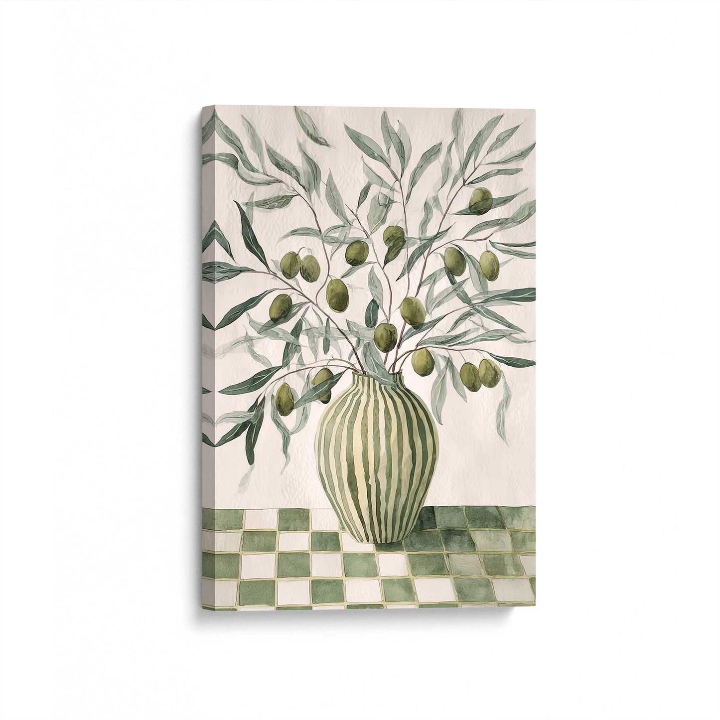 [Color:Stretched Canvas], Picture of art at an angle