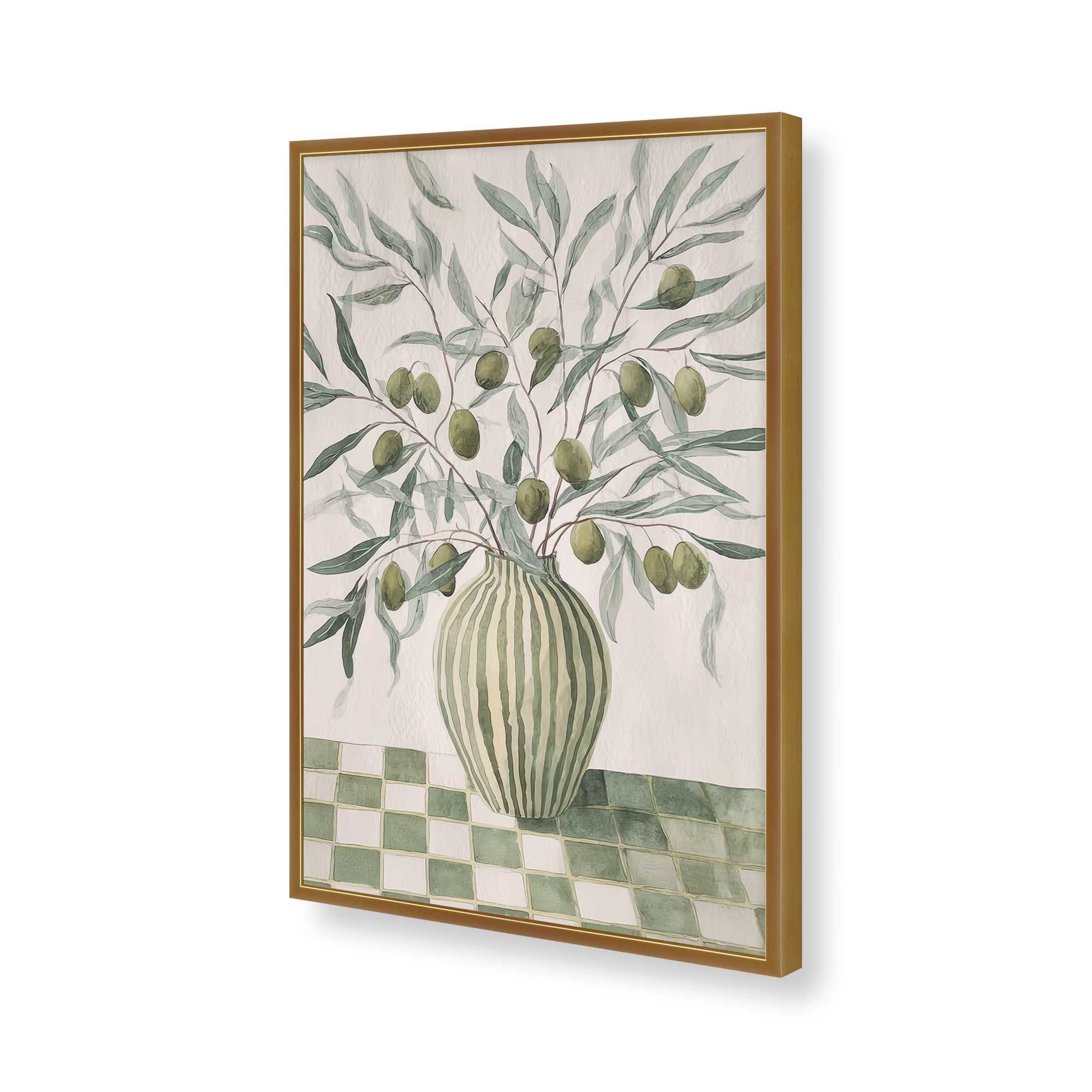 [Color:Polished Gold], Picture of art in a Polished Gold frame of the corner