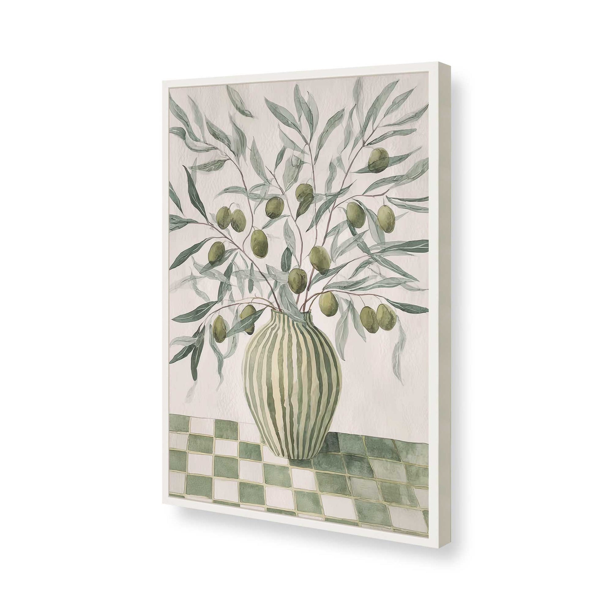 [Color:Opaque White], Picture of art in a Opaque White frame of the corner
