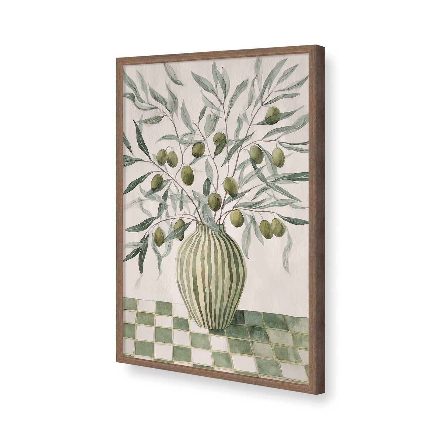 [Color:Walnut], Picture of art in a Walnut frame of the corner