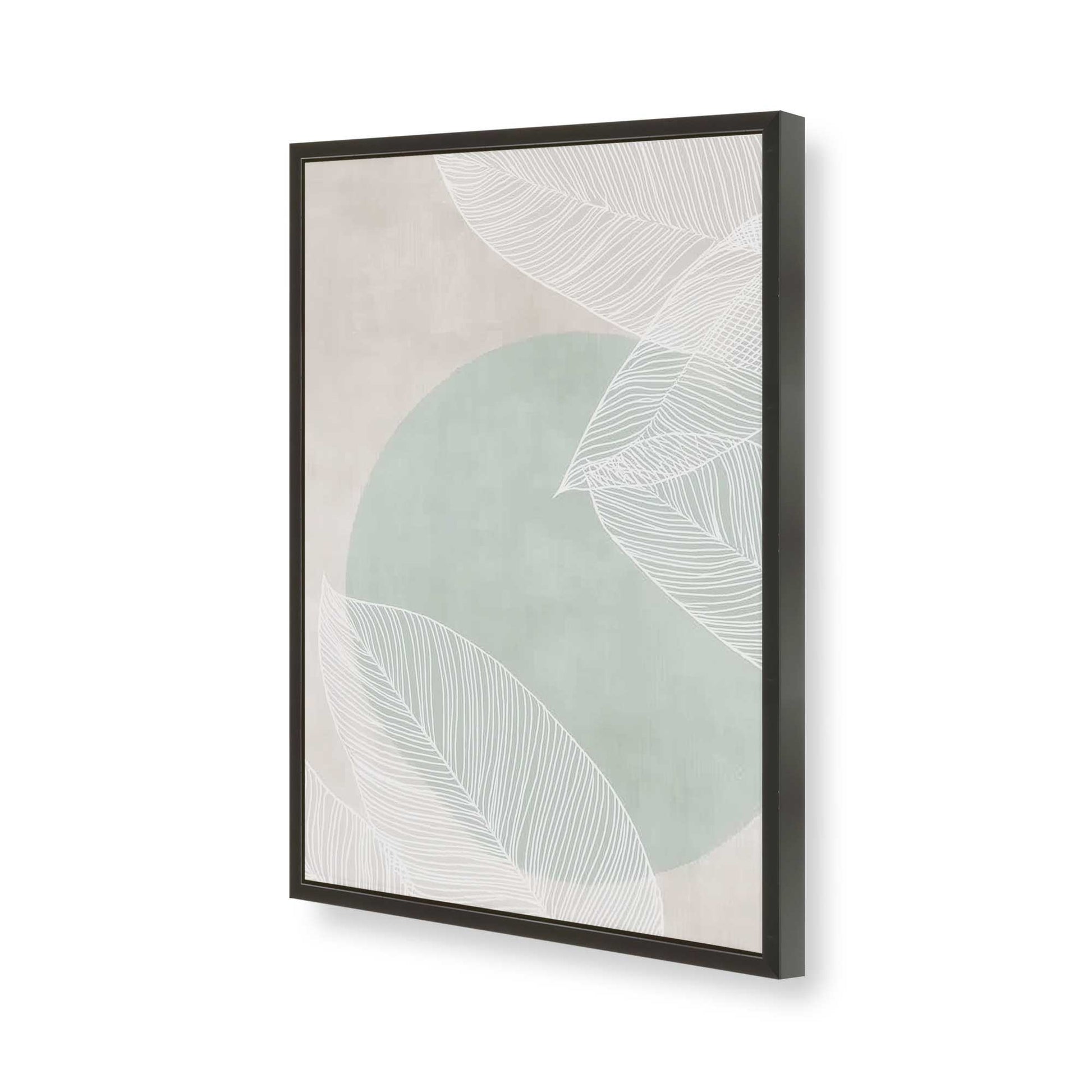 [Color:Satin Black], Picture of art in a Satin Black frame of the corner