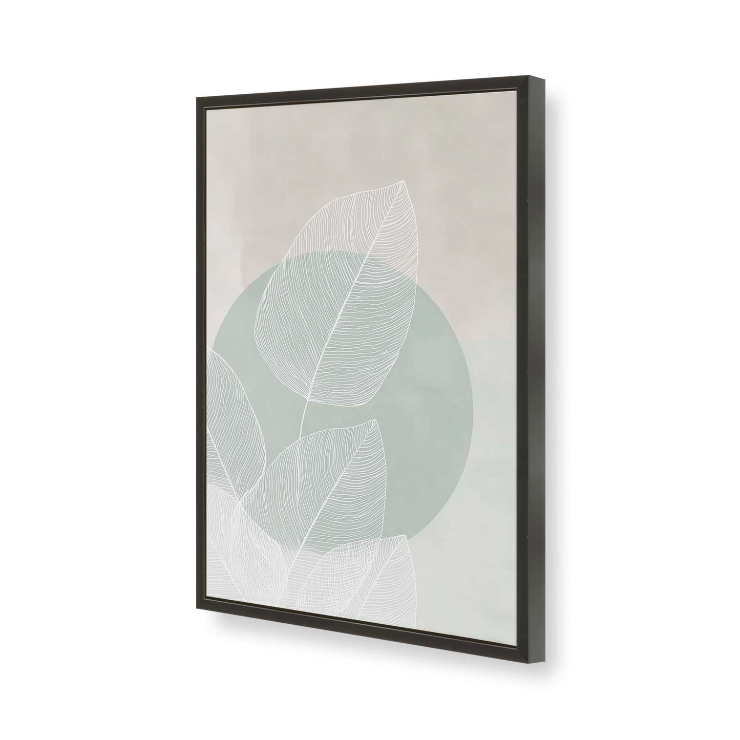 [Color:Satin Black], Picture of art in a Satin Black frame of the corner