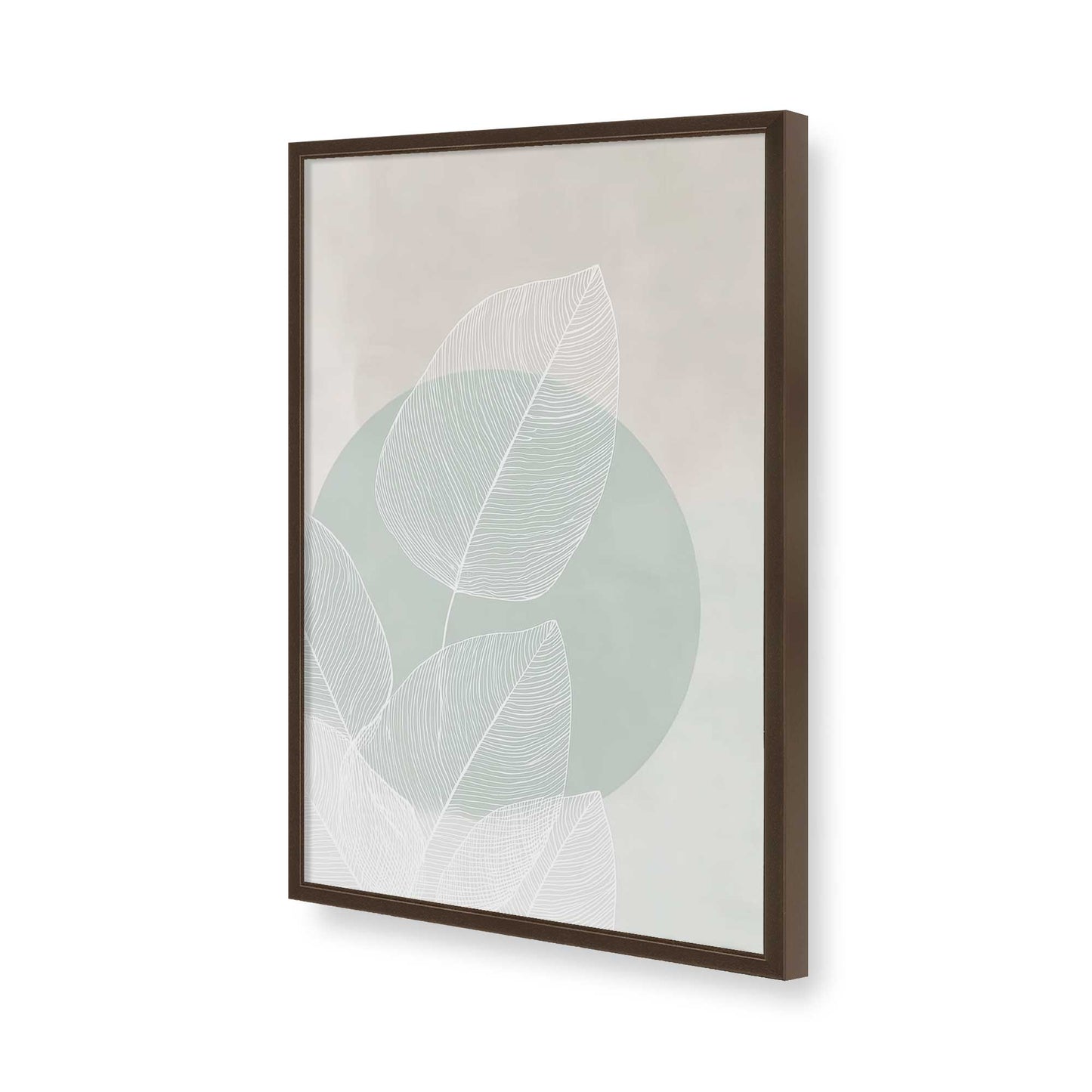 [Color:Brown], Picture of art in a Brown frame of the corner