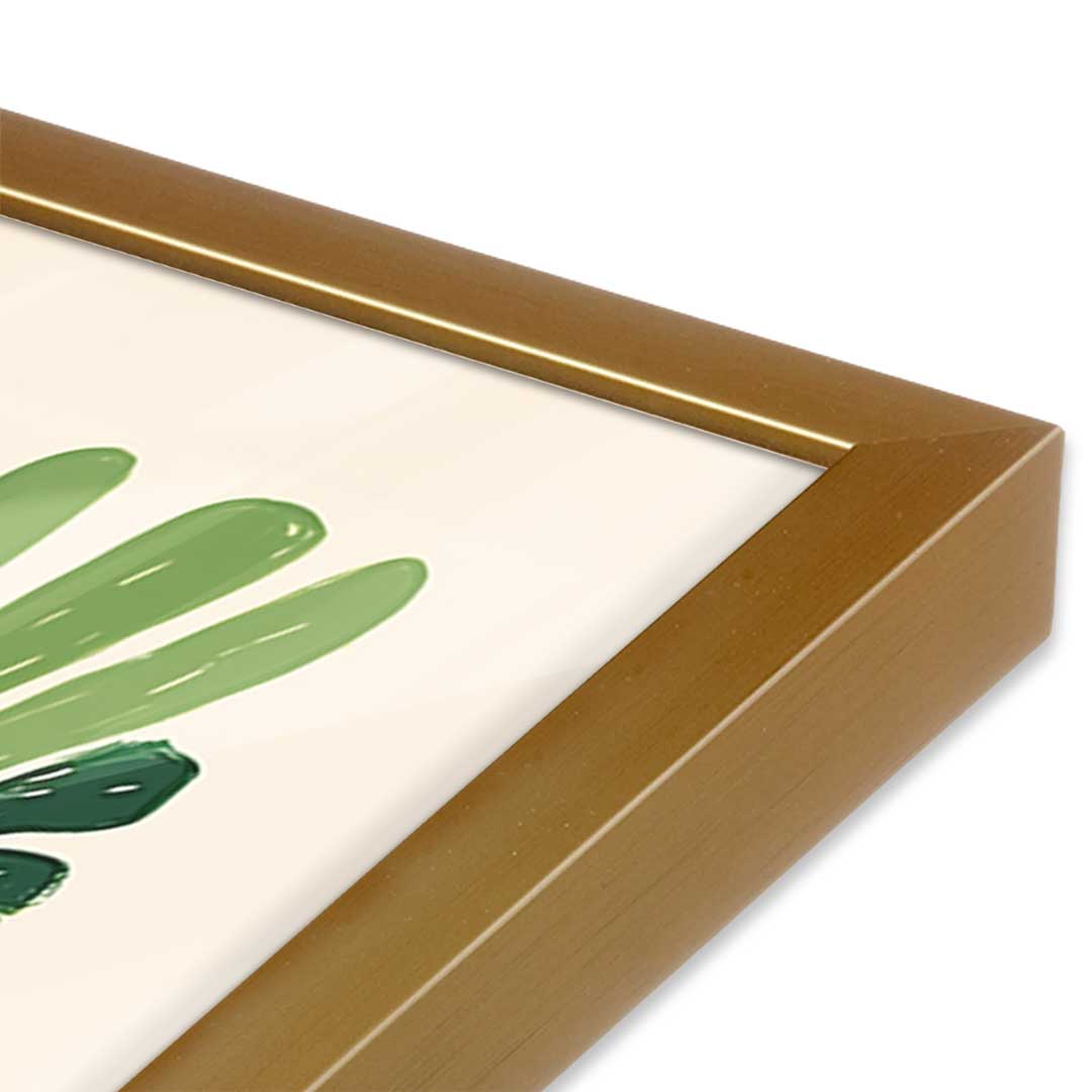 [Color:Polished Gold], Picture of art in a Polished Gold frame at an angle