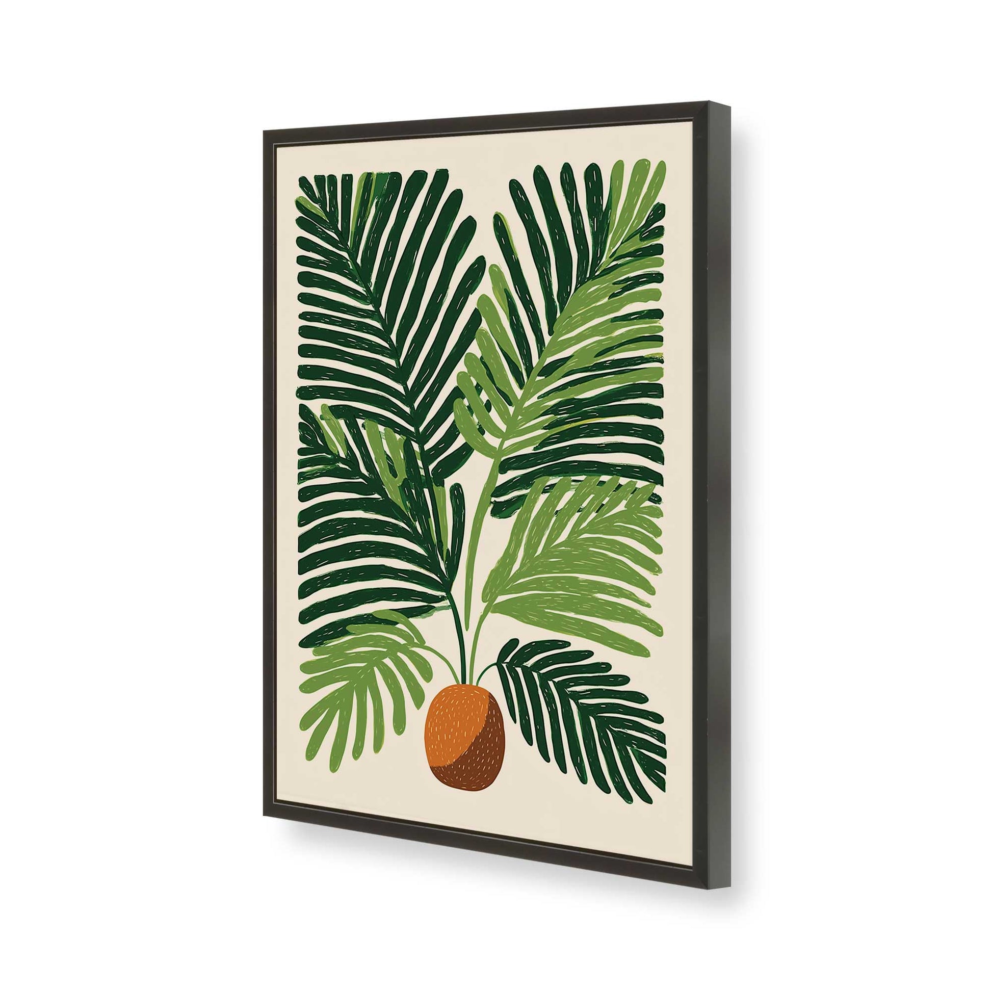 [Color:Satin Black], Picture of art in a Satin Black frame of the corner