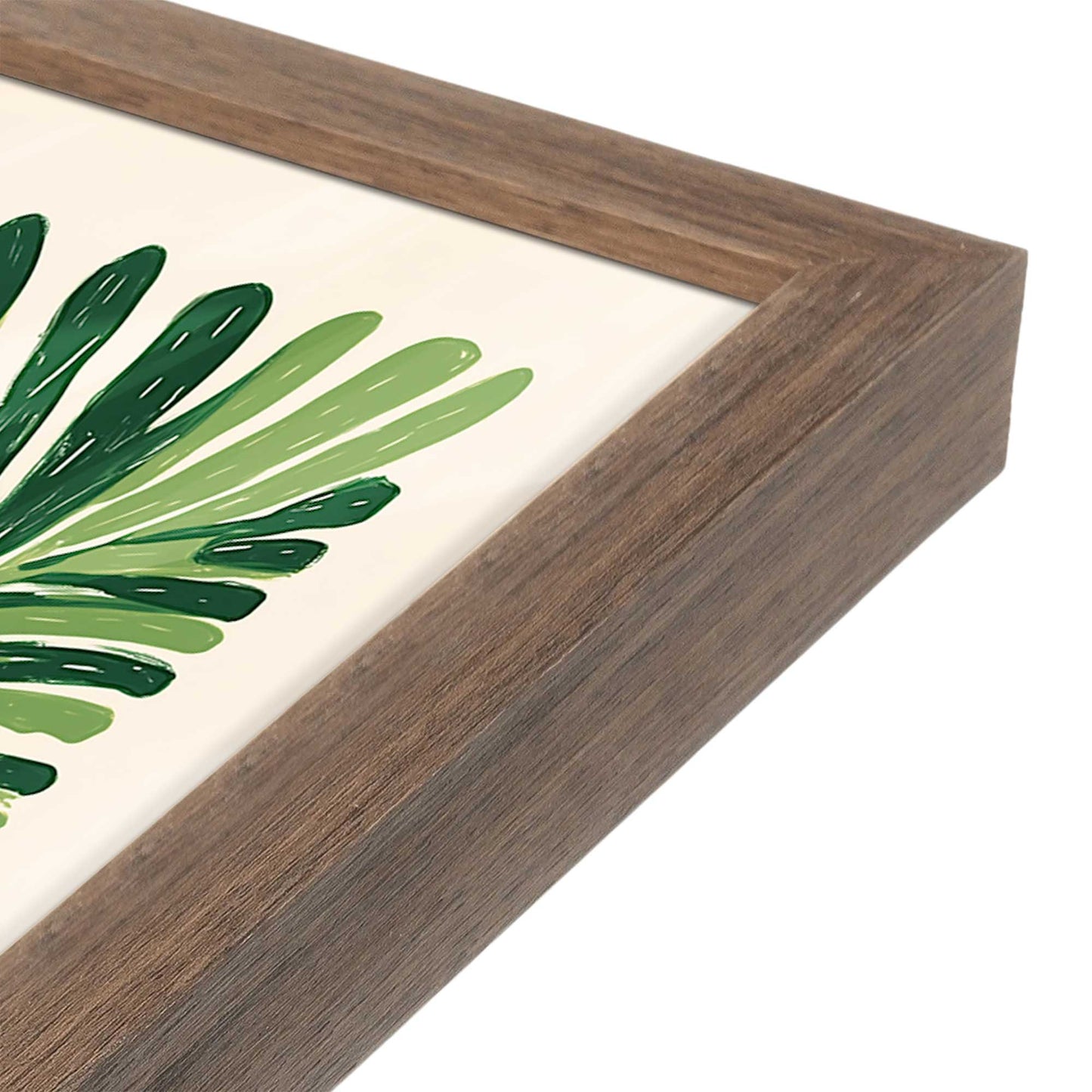 [Color:Walnut], Picture of art in a Walnut frame at an angle