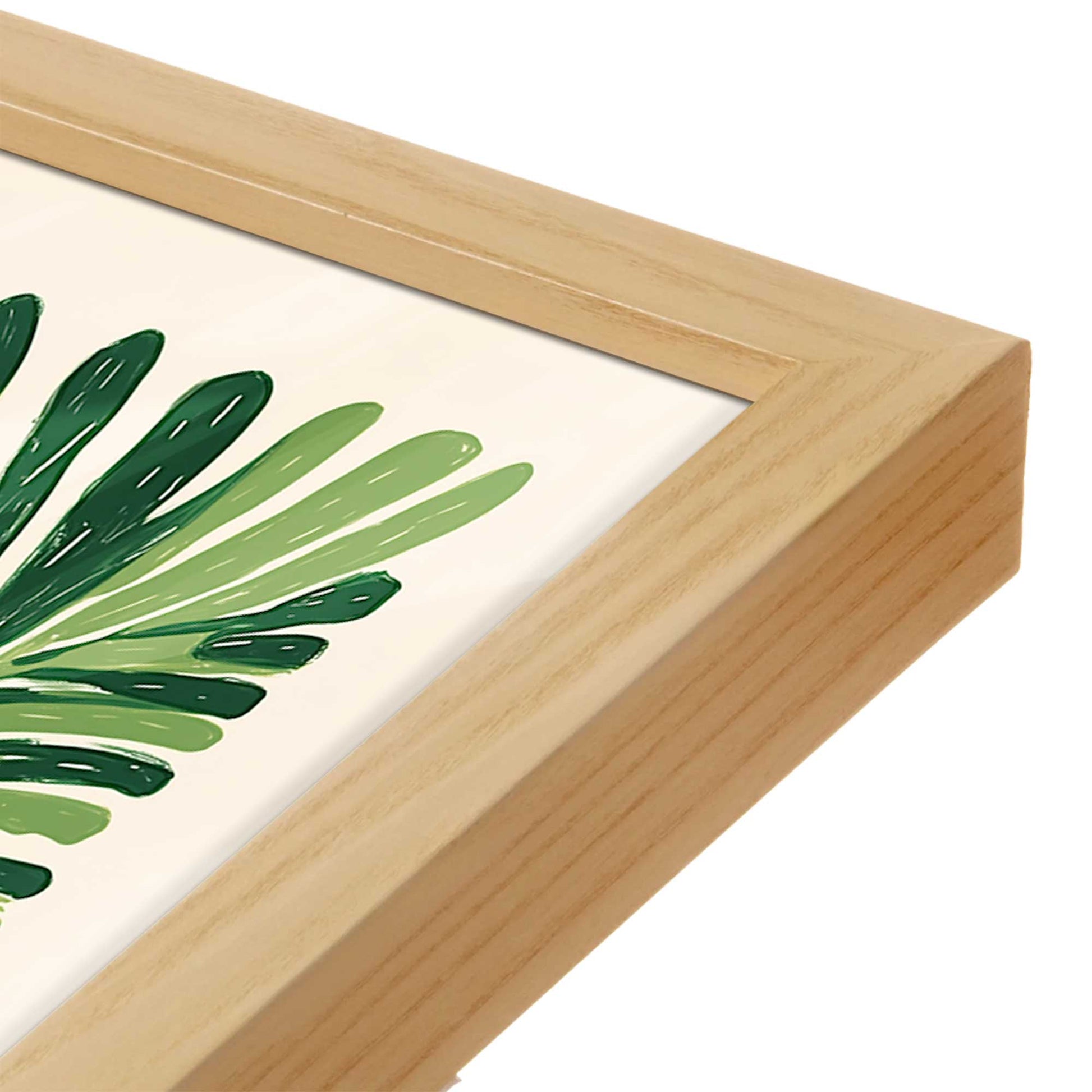 [Color:American Maple], Picture of art in a American Maple frame at an angle