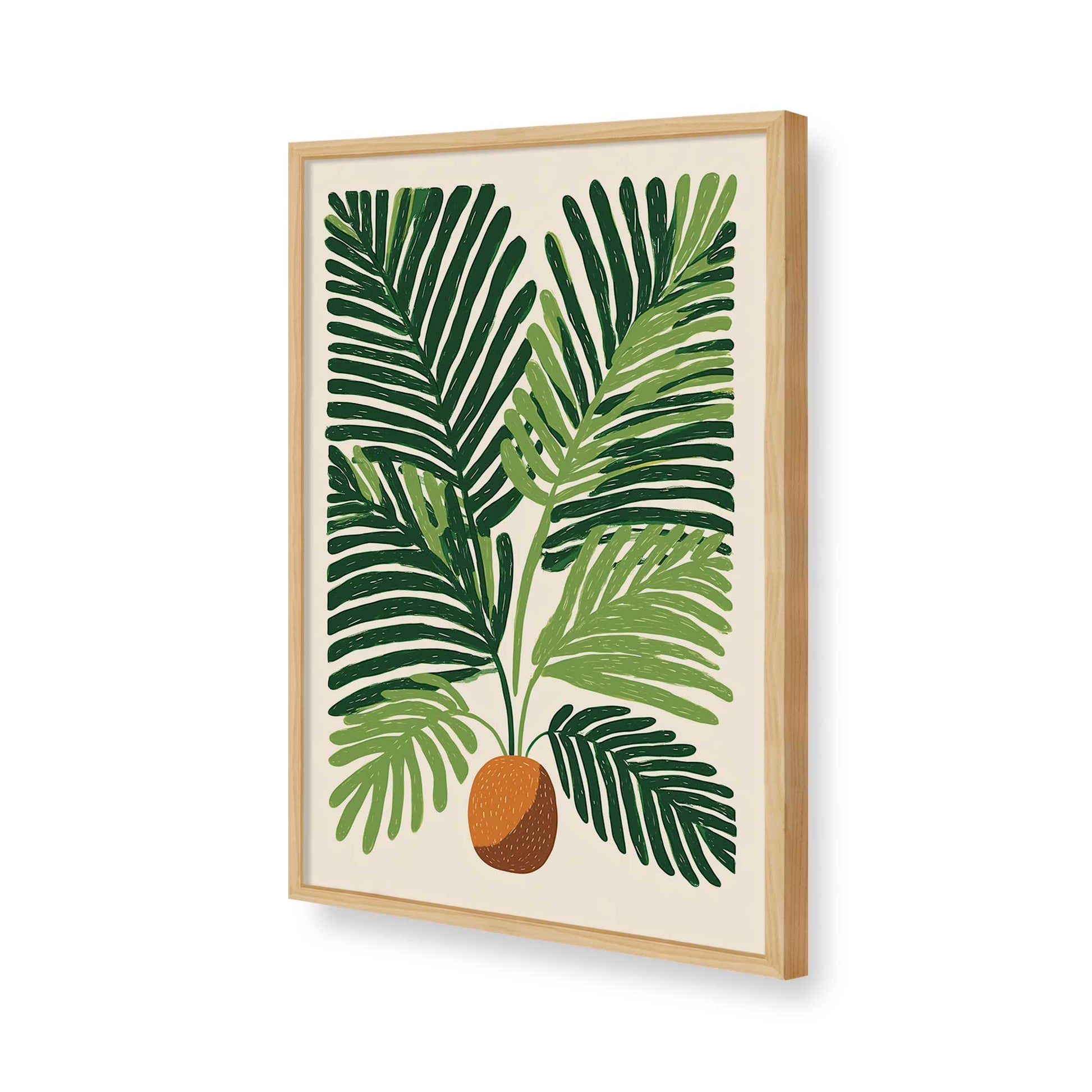 [Color:American Maple], Picture of art in a American Maple frame of the corner