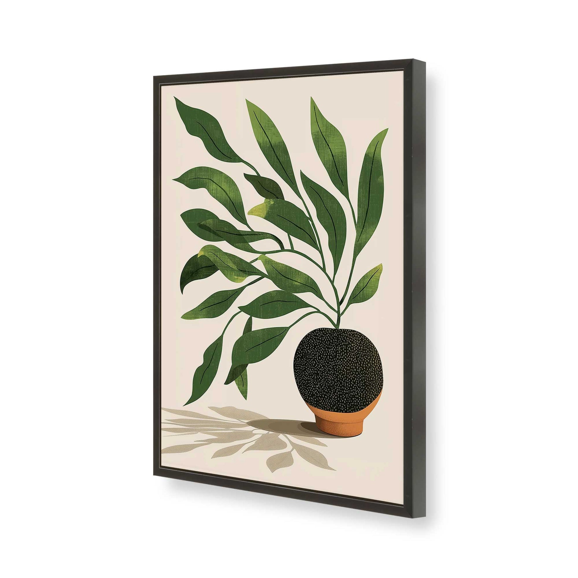 [Color:Satin Black], Picture of art in a Satin Black frame of the corner