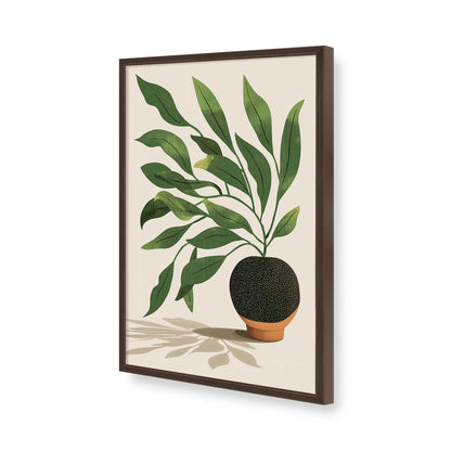 [Color:Brown], Picture of art in a Brown frame of the corner