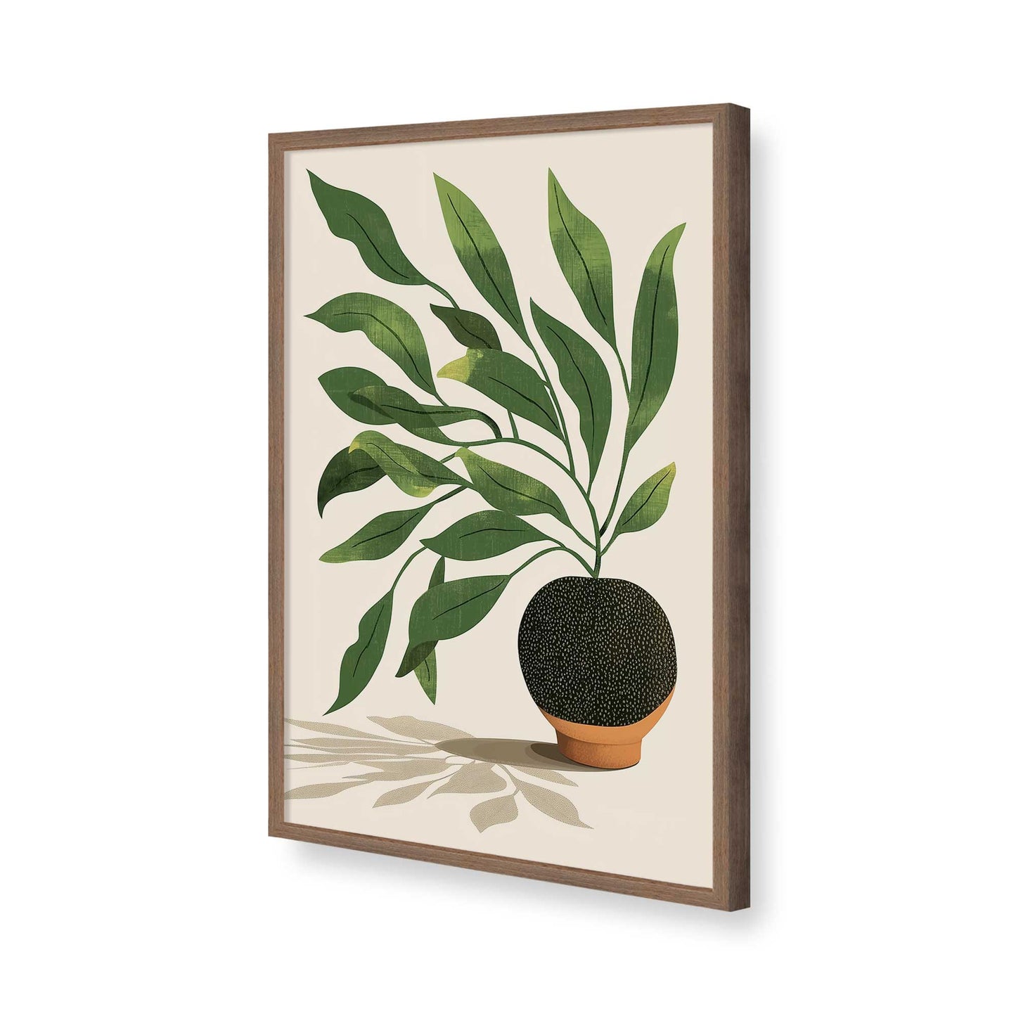 [Color:Walnut], Picture of art in a Walnut frame of the corner