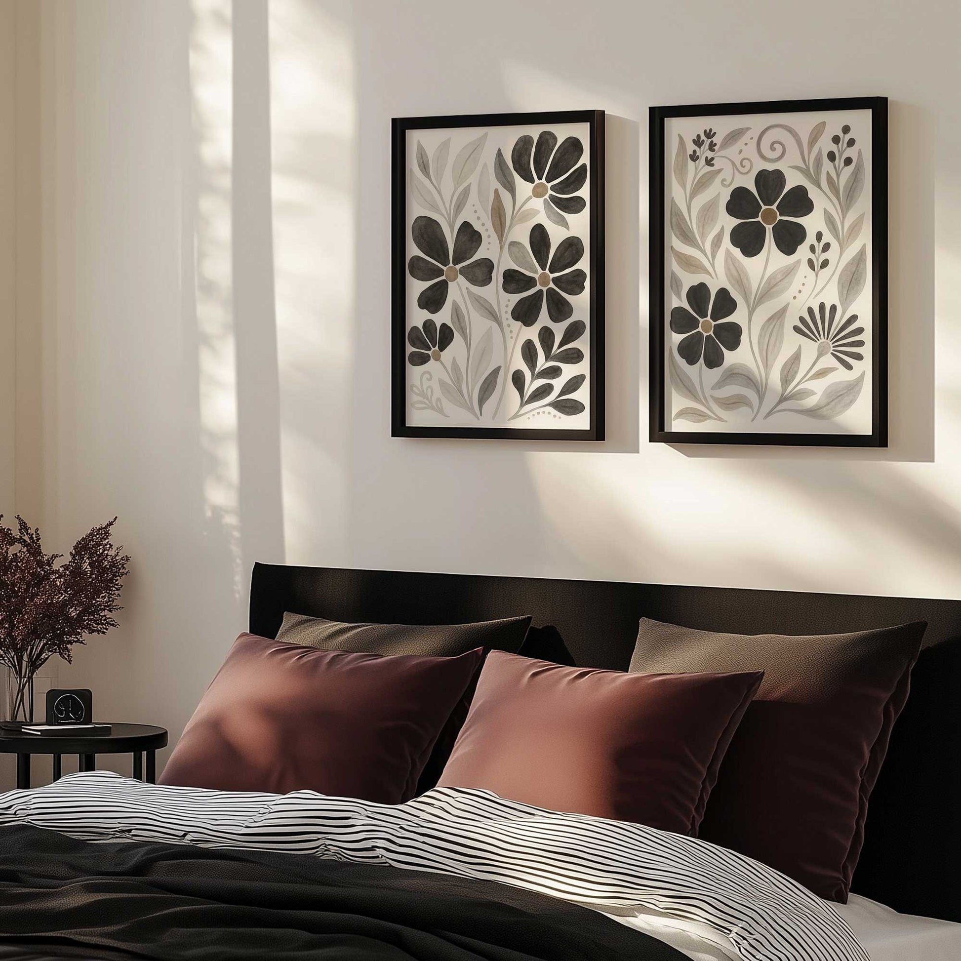 [Color:Satin Black], Picture of art in a Satin Black frame
