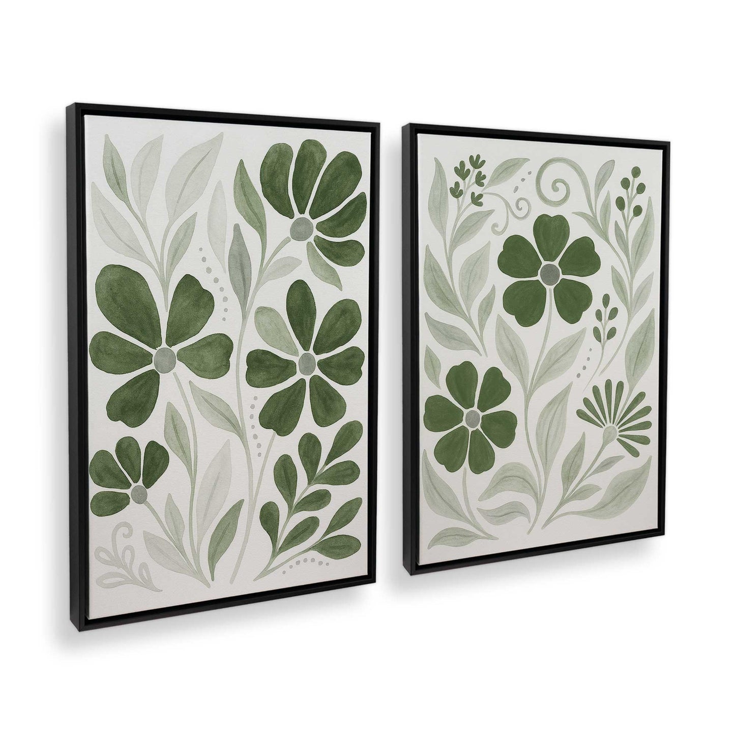 [Color:Satin Black], Picture of art in a Satin Black frame at an angle