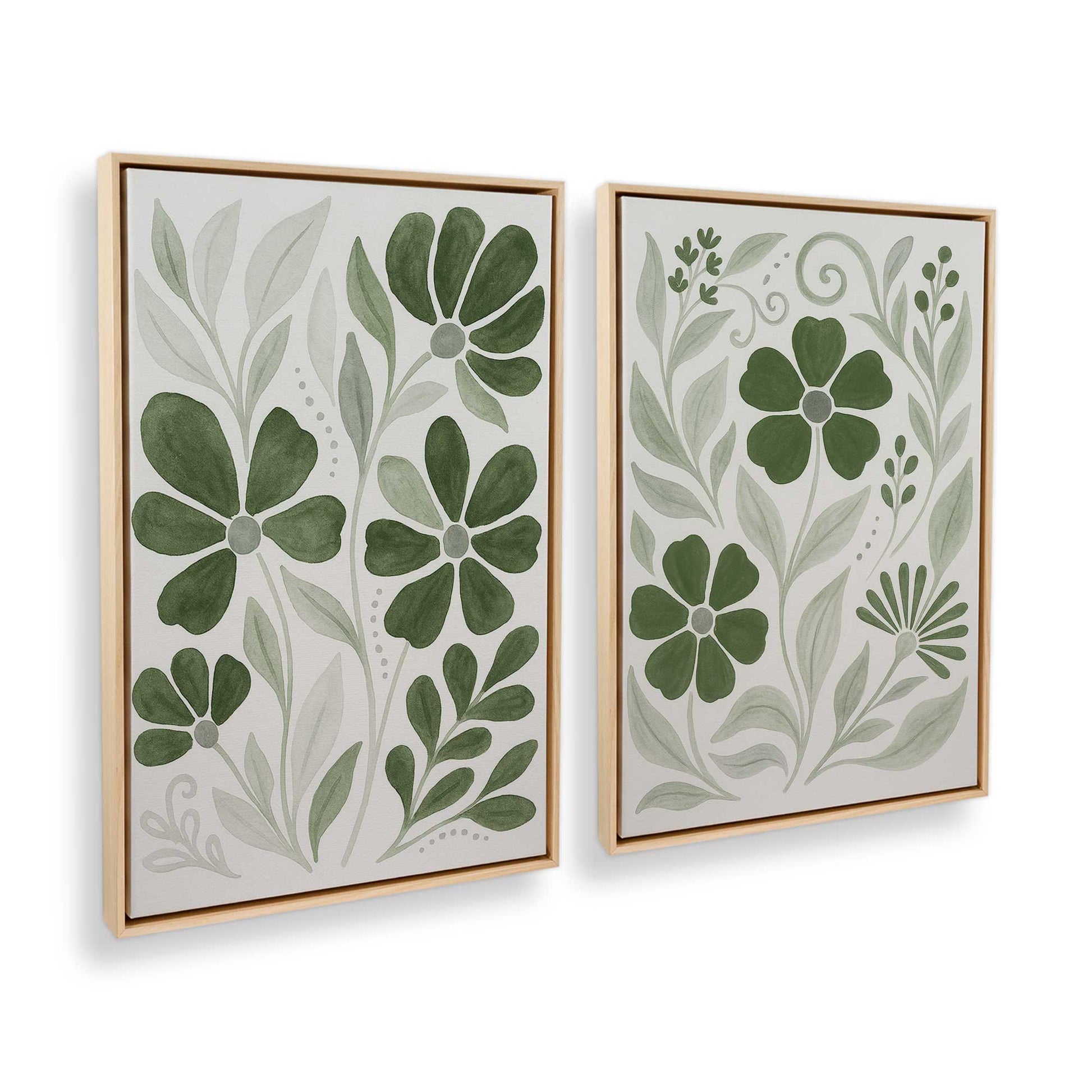 [Color:American Maple], Picture of art in a American Maple frame at an angle