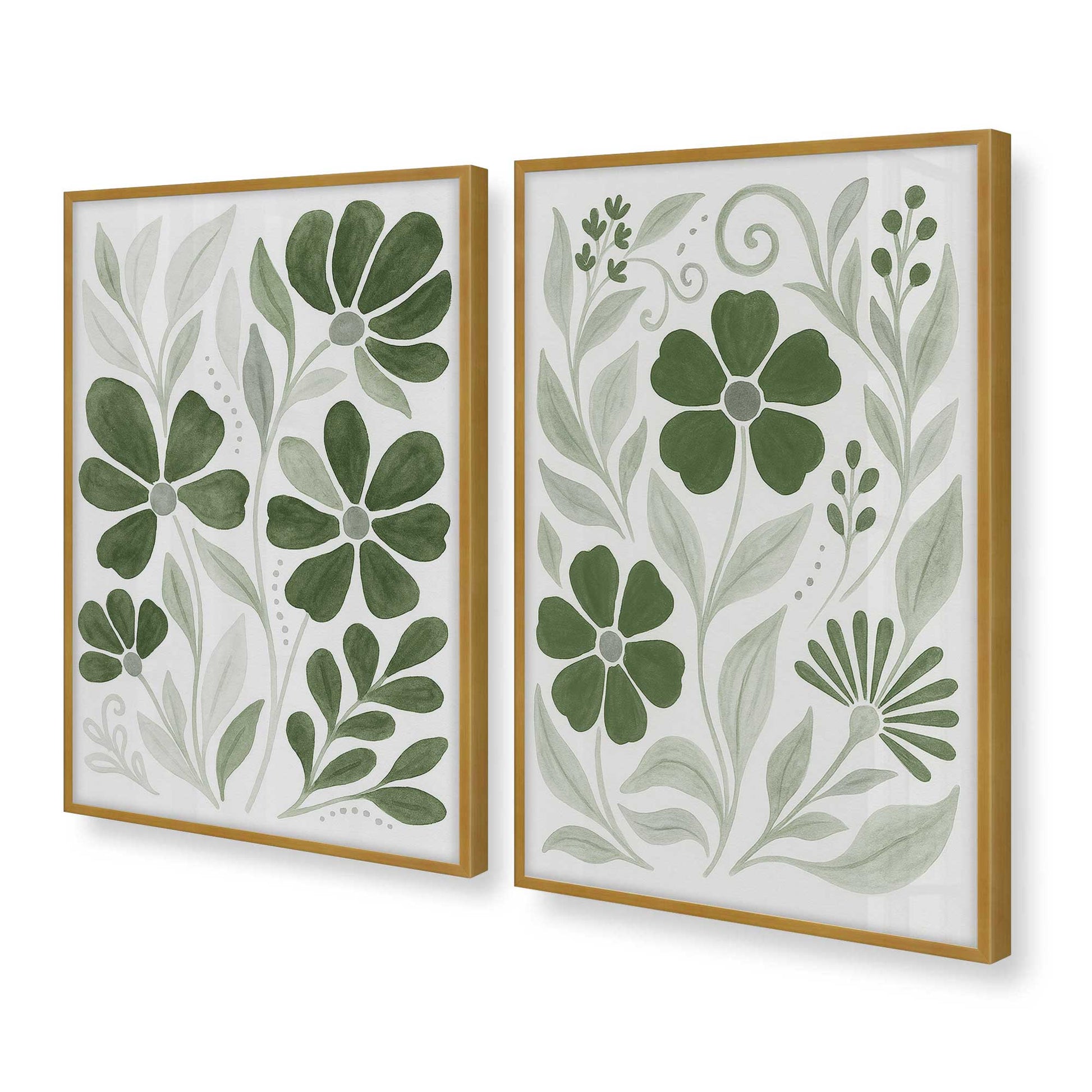 [Color:Polished Gold], Picture of art in a Polished Gold frame at an angle