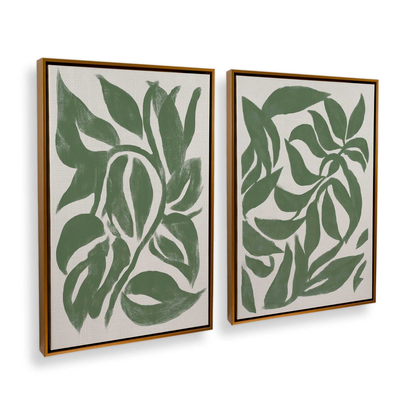 [Color:Polished Gold], Picture of art in a Polished Gold frame at an angle