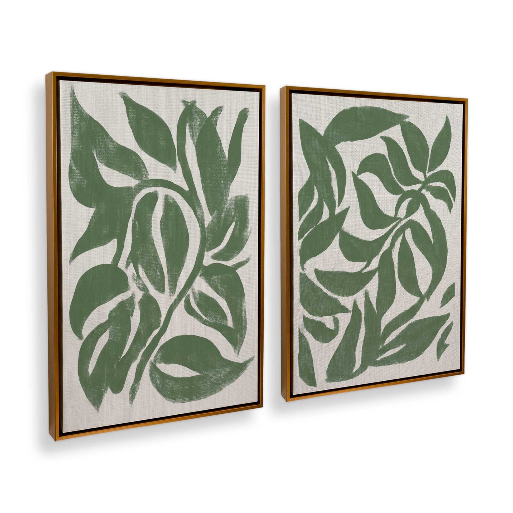 [Color:Polished Gold], Picture of art in a Polished Gold frame at an angle