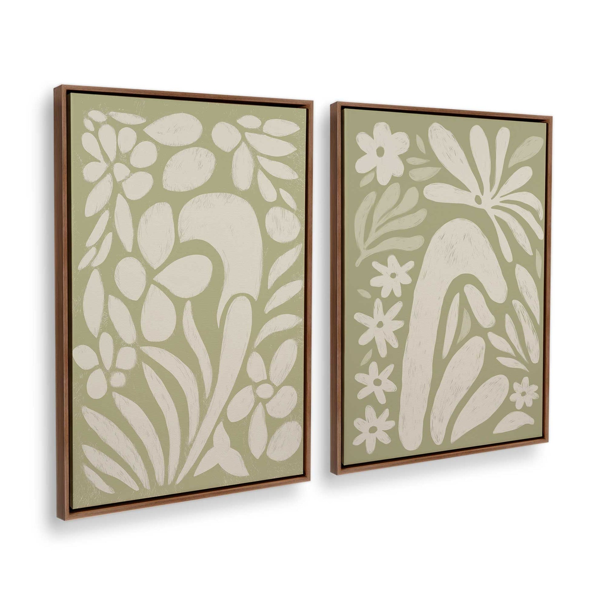 [Color:Walnut], Picture of art in a Walnut frame at an angle