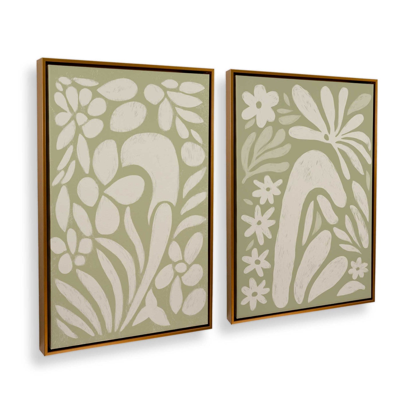 [Color:Polished Gold], Picture of art in a Polished Gold frame at an angle