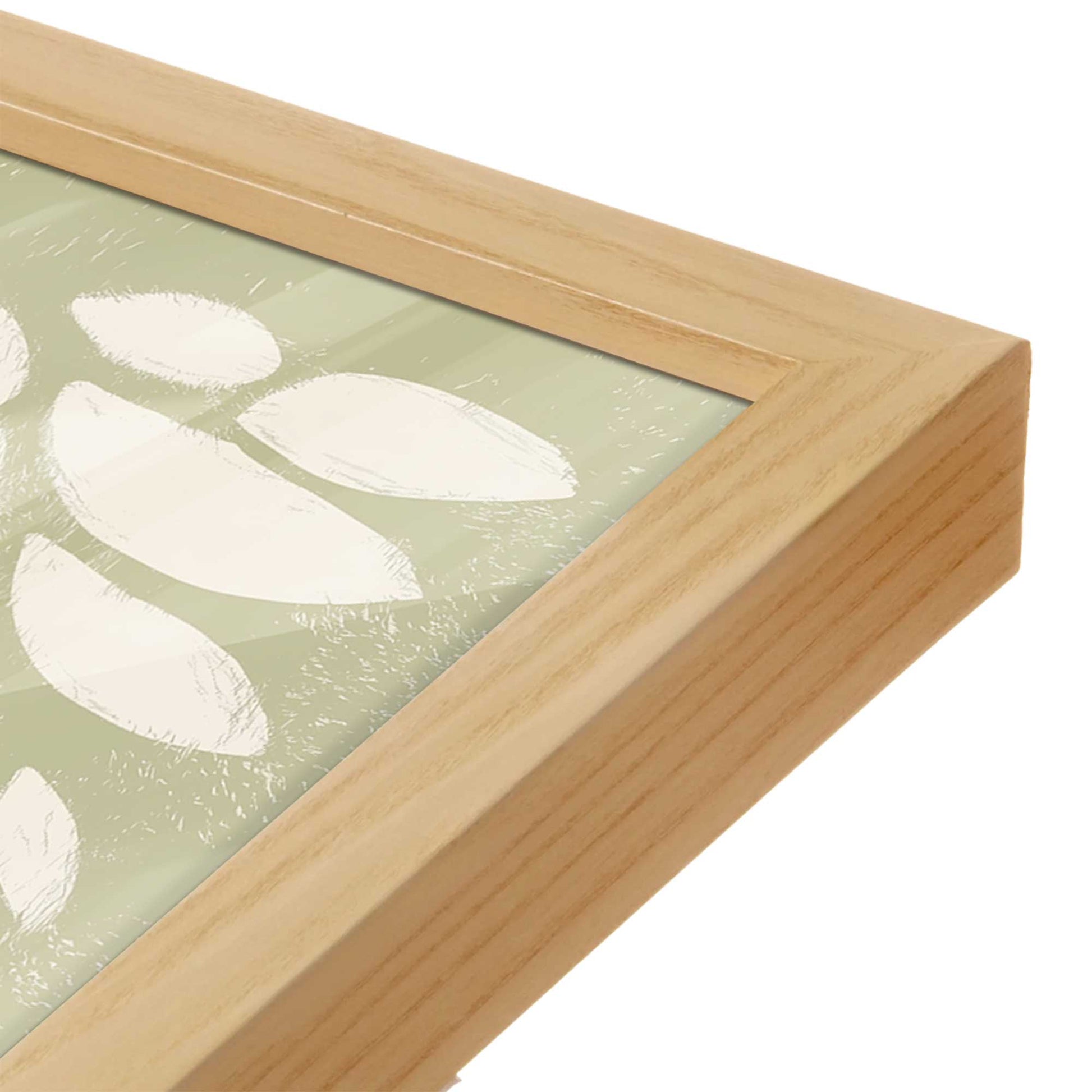 [Color:American Maple], Picture of art in a American Maple frame of the corner