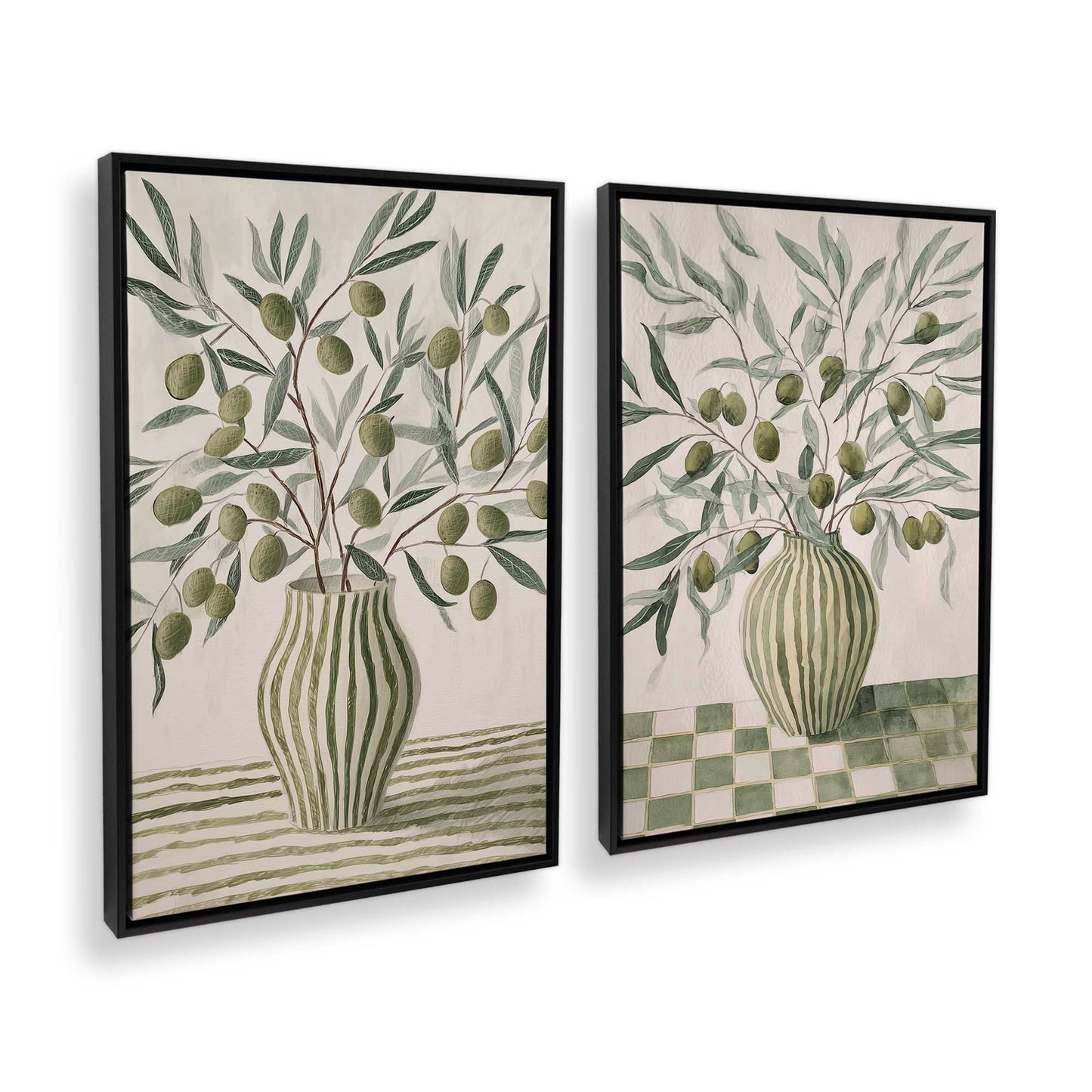 [Color:Satin Black], Picture of art in a Satin Black frame at an angle